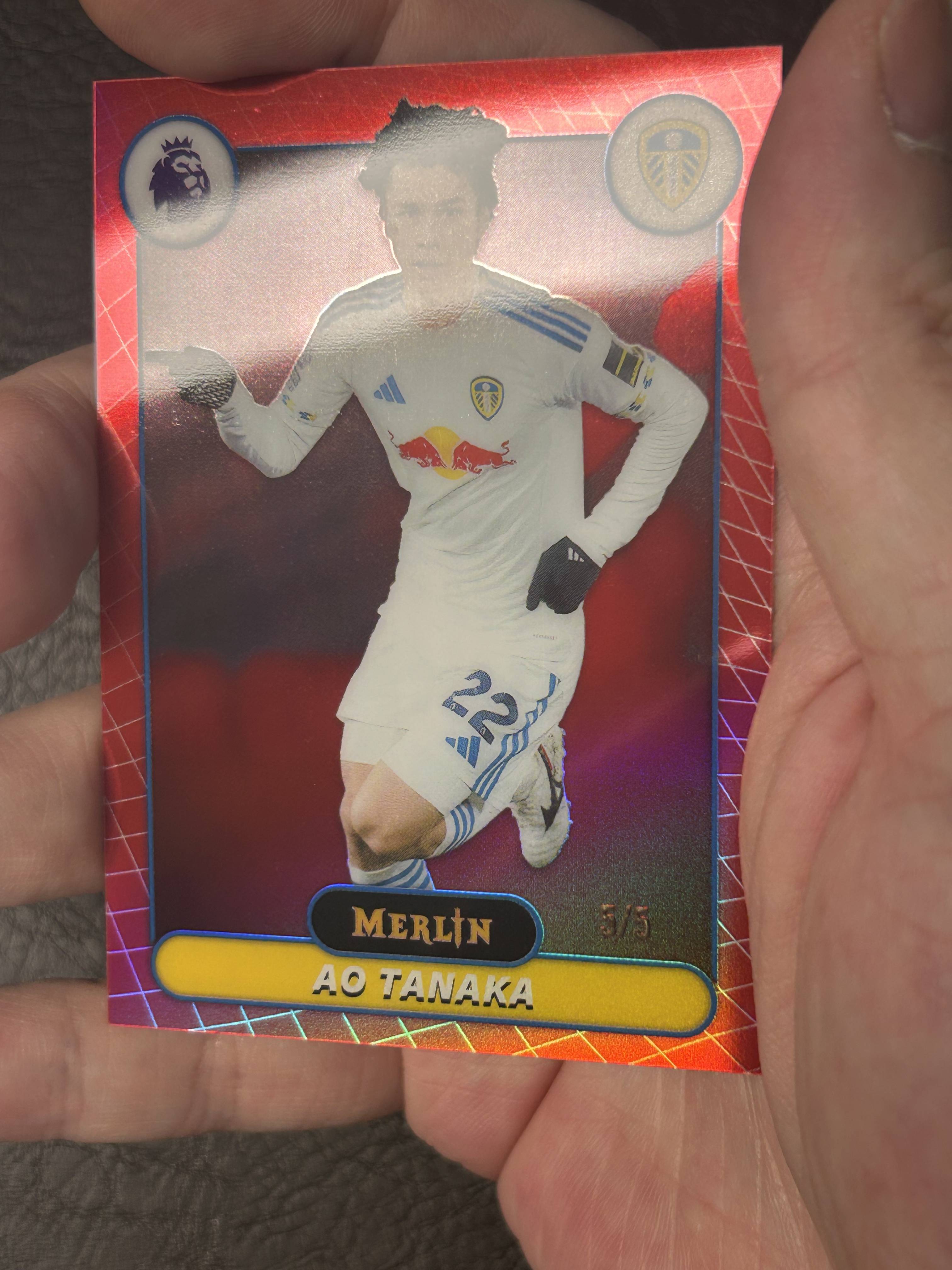 2026 Topps Merlin Ao Tanaka #104 英超 梅林 田中碧 日本 利兹联 红折 5/5编