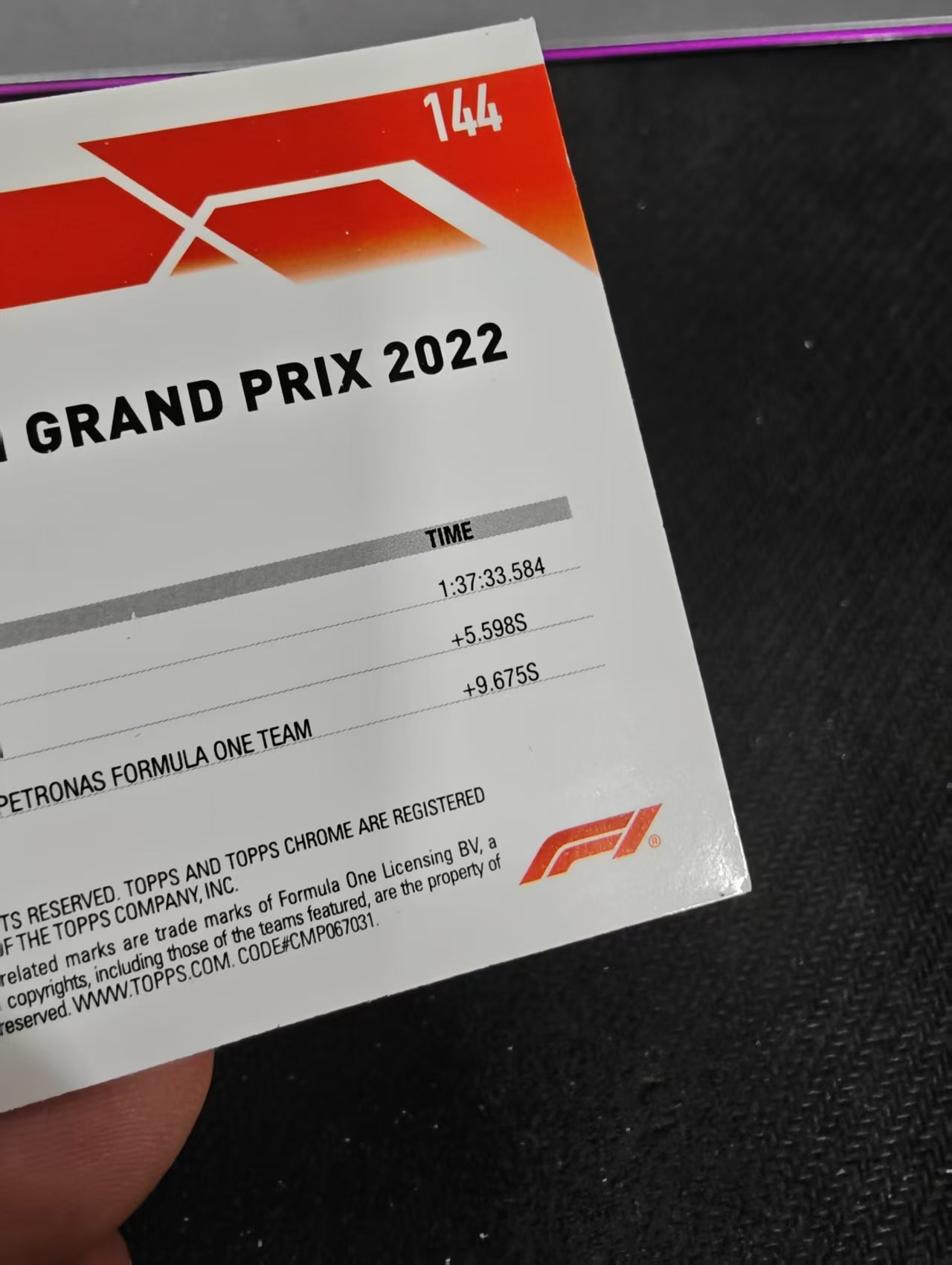 2023 Topps Chrome F1 Charles Leclerc 勒克莱尔 乐扣 法拉利 划痕 边角瑕疵 #144