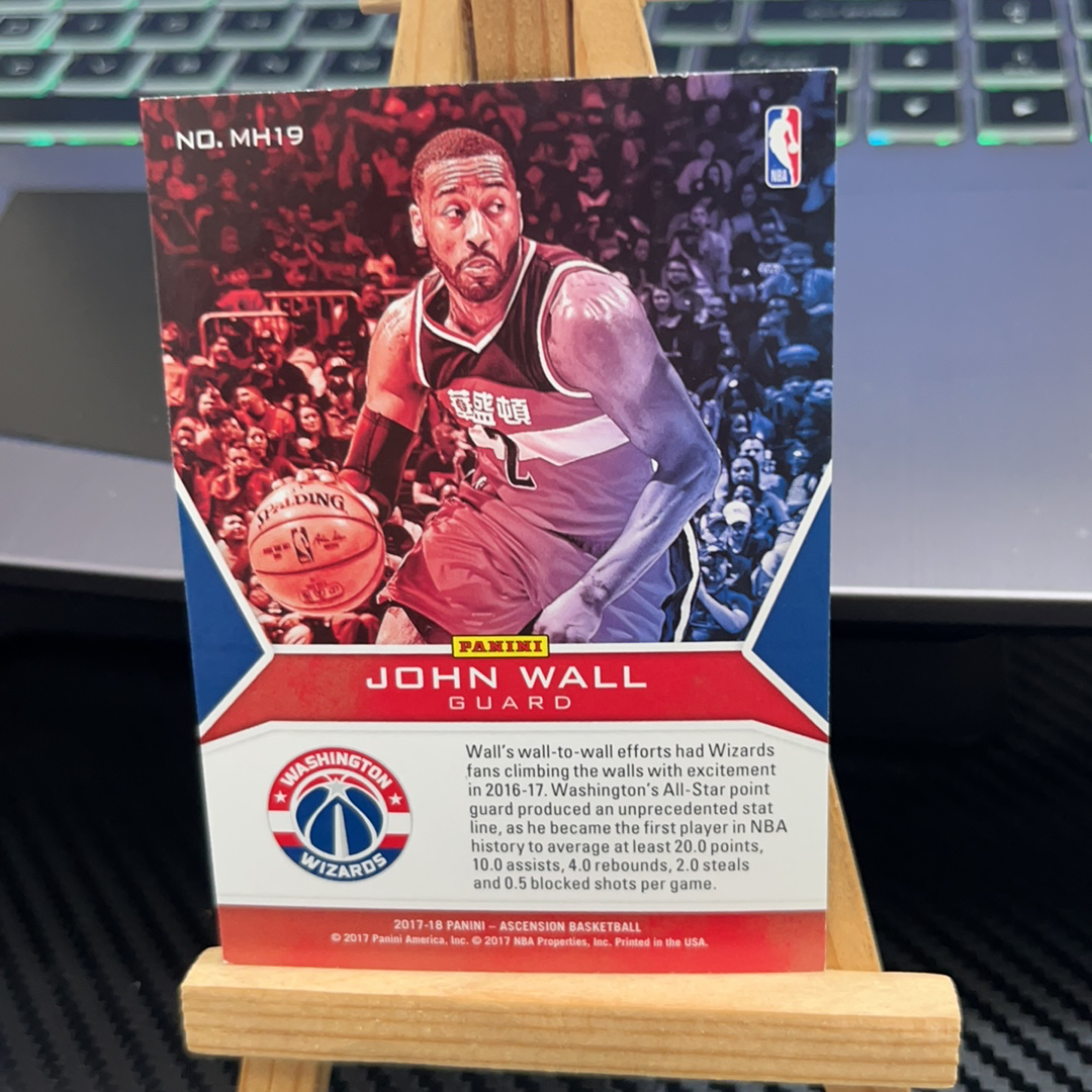 2017-18 Panini Ascension John Wall 约翰 沃尔 奇才 特卡 卡品如图 凑图必备 值得收藏!免费代卖!