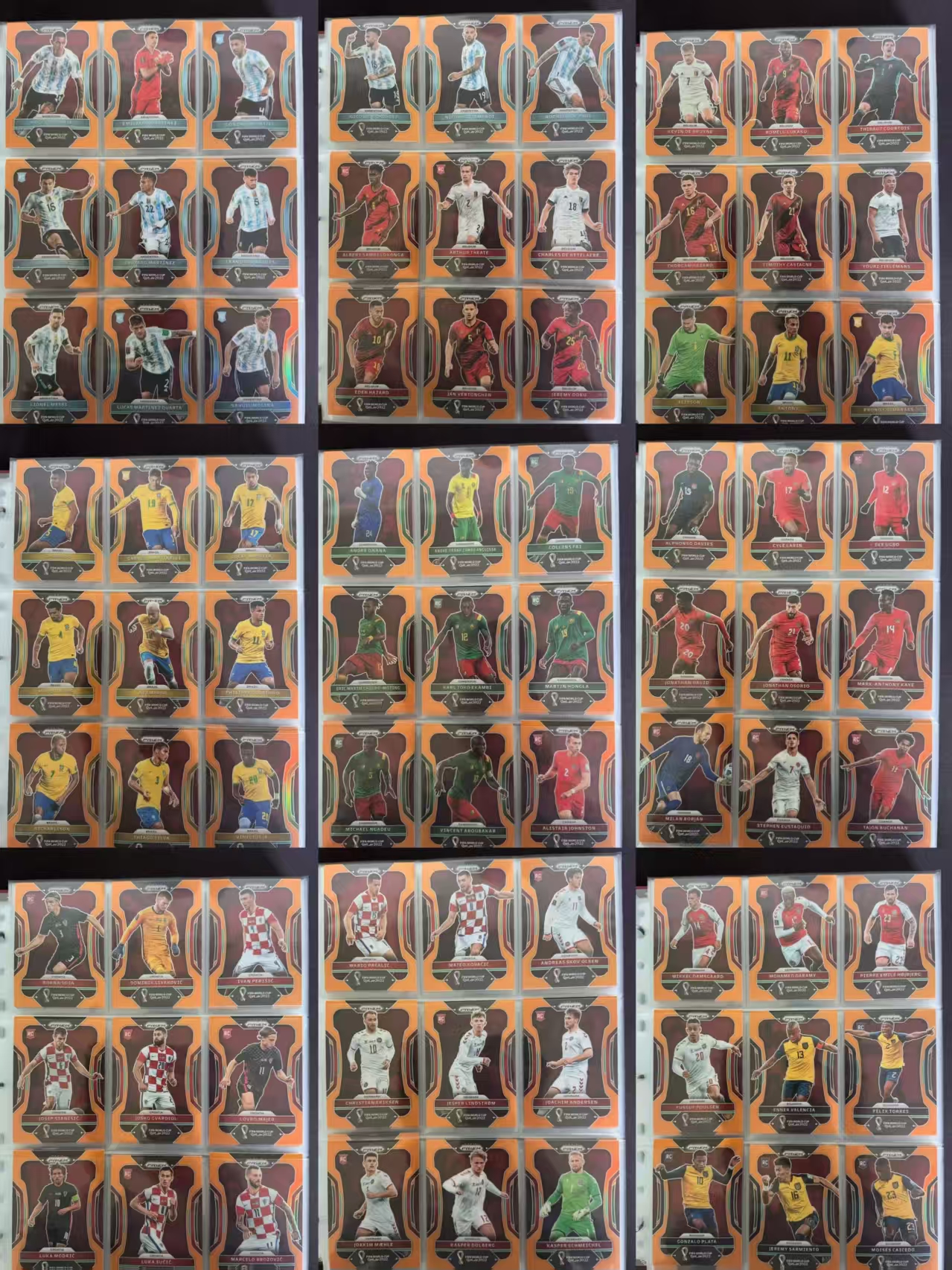 2022 Panini Prizm FIFA World Cup 世界杯PZ 橙折 25編 大全套 1-300 整套300張 梅西C羅姆巴佩貝林佩德里穆夏拉 阿根廷葡萄牙法國英國德國西班牙