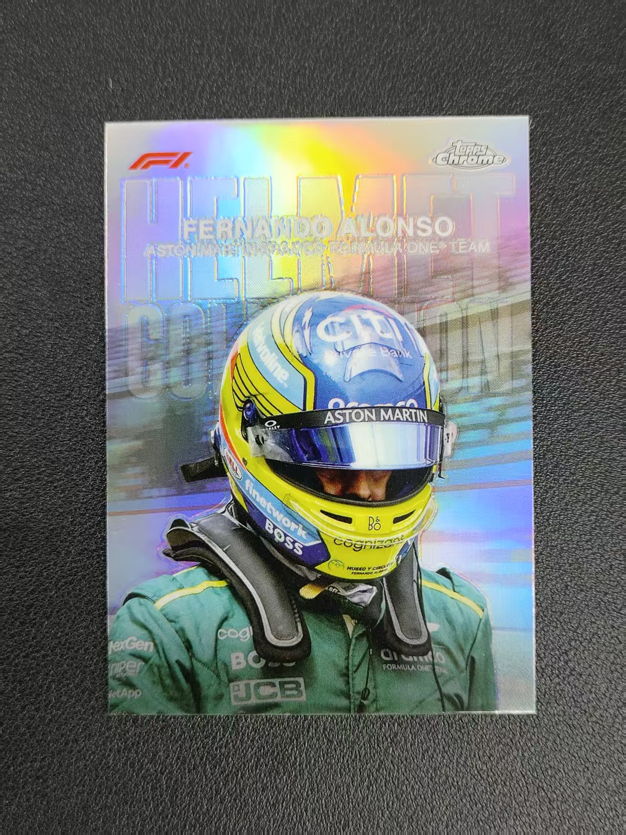 2024 Topps Chrome Fernando Alonso F1 阿隆索 阿斯顿马丁 头盔特卡 折射 卡品如图 NPY