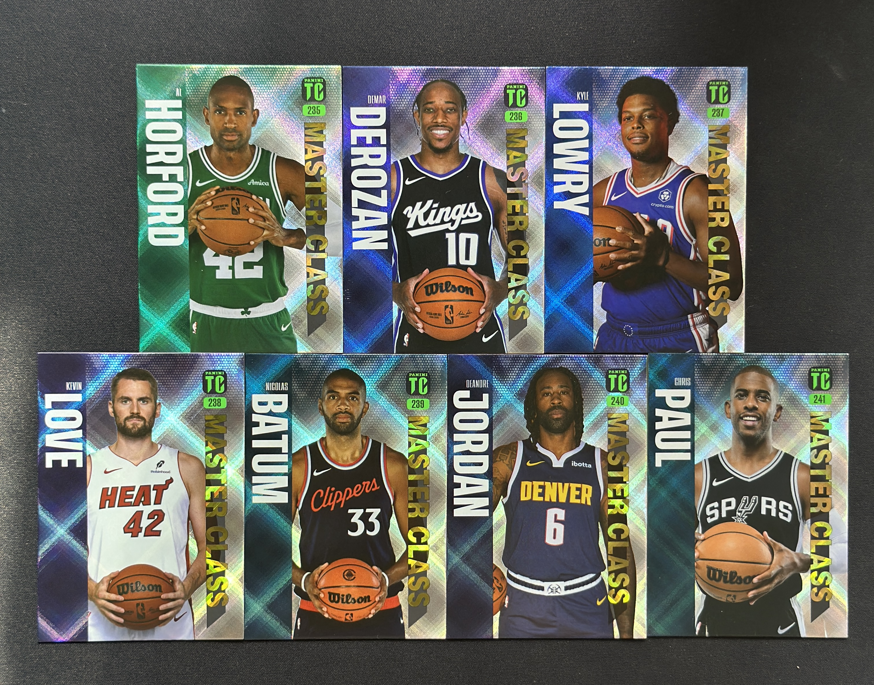 2024-25 Top Class tc 一套 全套15张 Master Class老将特卡 lot詹姆斯 威少 霍福德 德罗赞 乐福 霍乐迪 等功勋老将 个别白边角无大瑕疵介意勿拍 Westbro