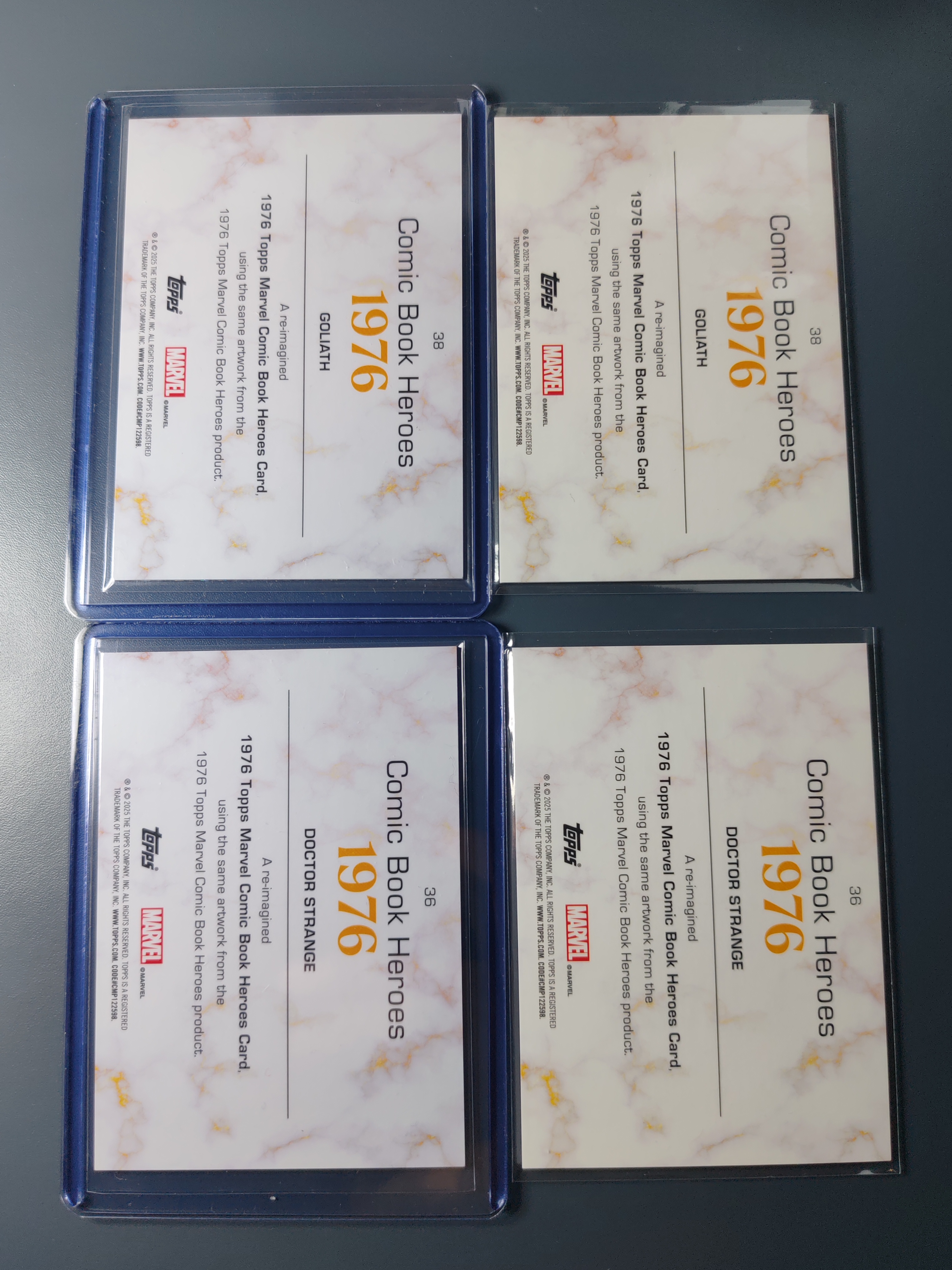 2025 Topps Marvel (MCU) DOCTOR STRANGE 漫威莫奇异博士、Goliath黄金年代125编、Base4张合拍!【9527】