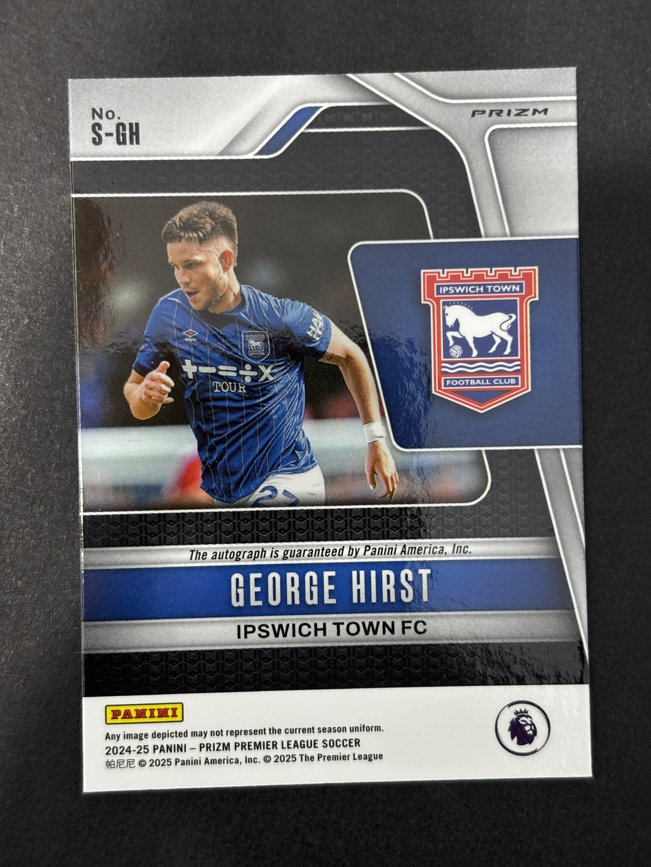 2024-25 Panini Prizm Hirst RC 乔治 赫斯特 签字 银折签 圈圈折 新秀 英超 卡品如图 陈大队