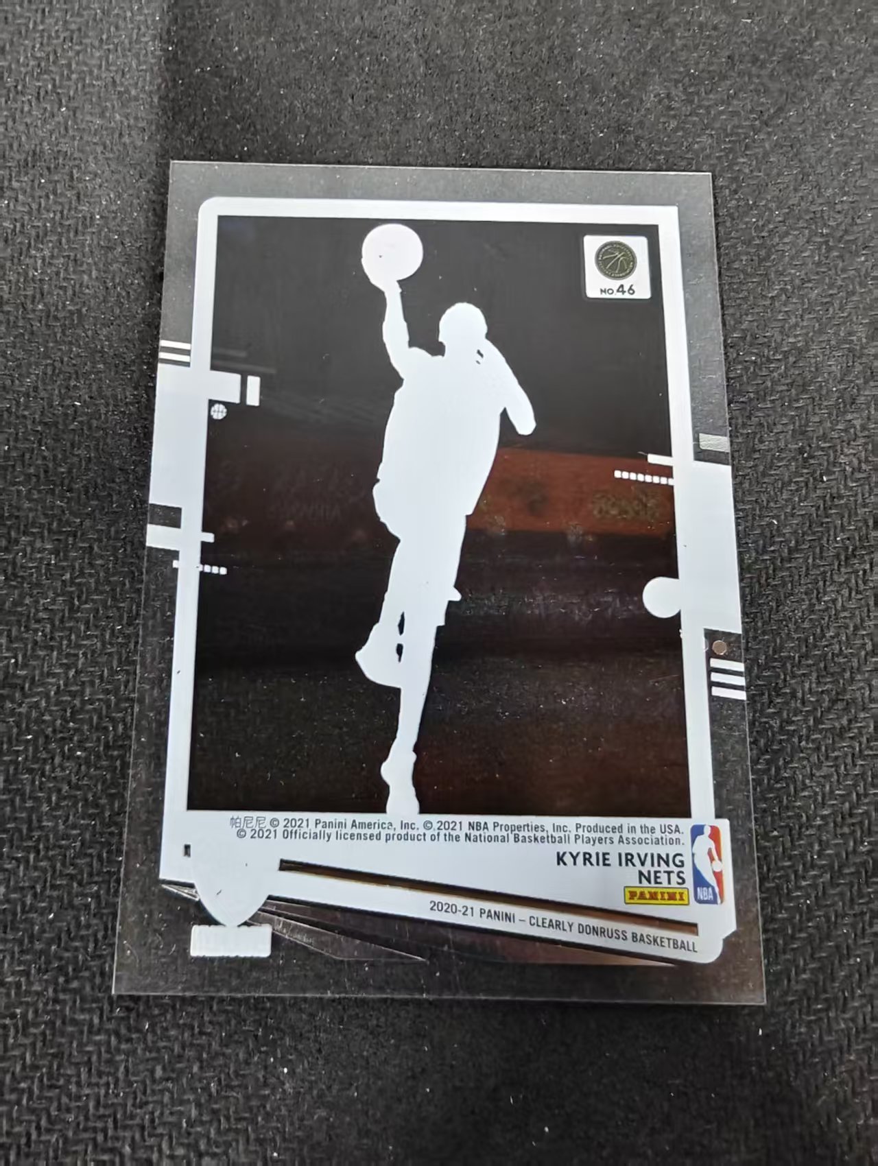 2020-21 Panini Clearly Donruss Kyrie Irving 篮网 凯里 欧文 杜蕾斯 胶片 划痕 边角瑕疵 #46
