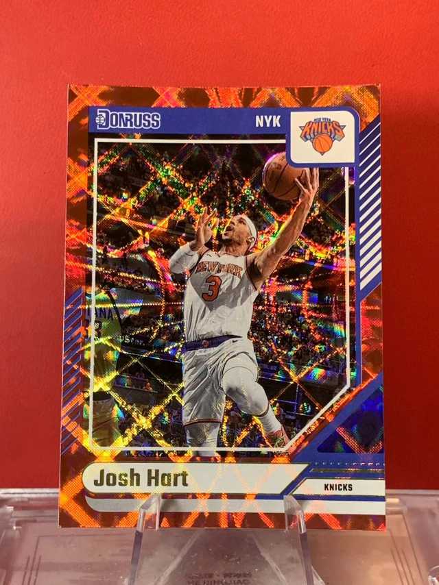 （老末代拍)D05 2024-25 Panini Donruss Josh Hart 約什 哈特 尼克斯 杜蕾斯 紅網格折 順豐寄付 免費代拍