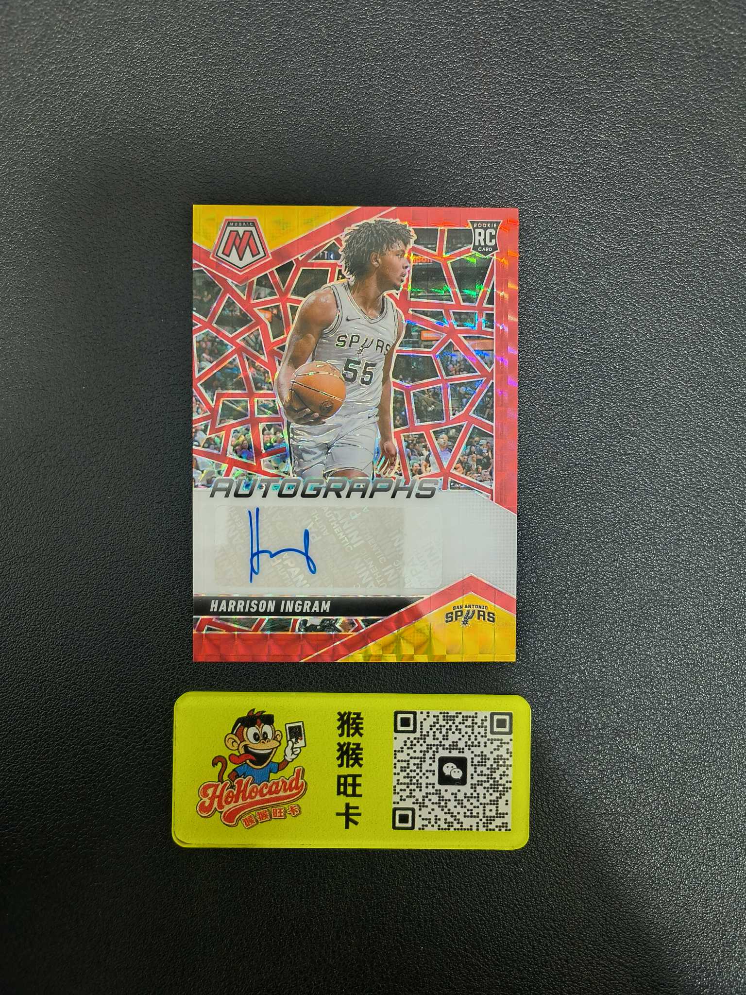 2024-25 Panini Mosaic Harrison Ingram RC 【猴猴旺卡】马赛克 马刺队 小英格拉姆 贴签 红金折 卡品如图 接代拍 8b【龙】