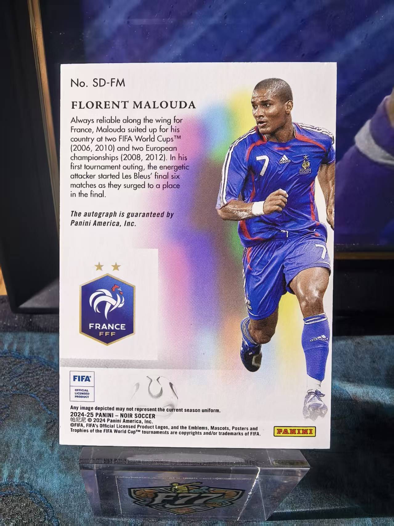 2024-25 Panini Noir FLORENT MALOUDA 诺尔 FIFA 法国 弗洛伦特 马卢达 Shadow 影子签 卡签 签字 15/99编 切尔西 收藏必备