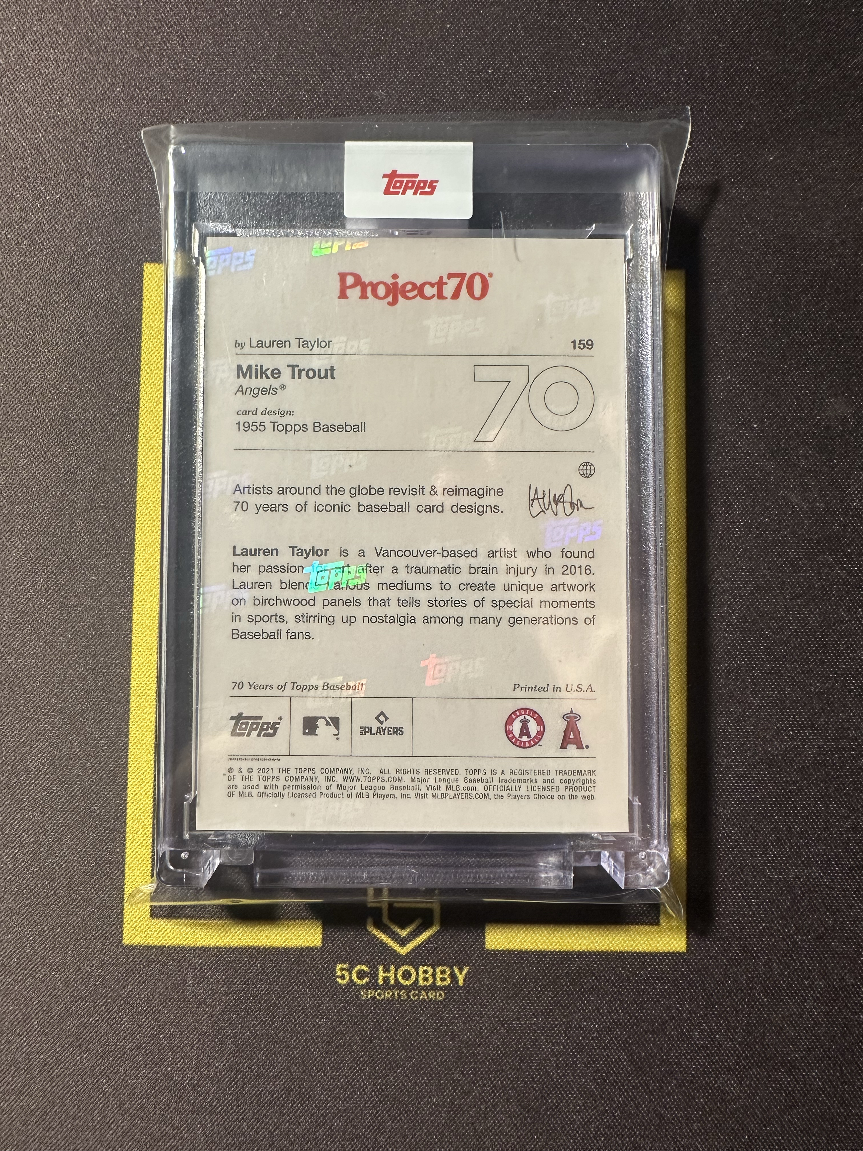 【主演出卡】 2020 topps project 2020 系列 天使队 Mike Trout 原封砖 漫画选图