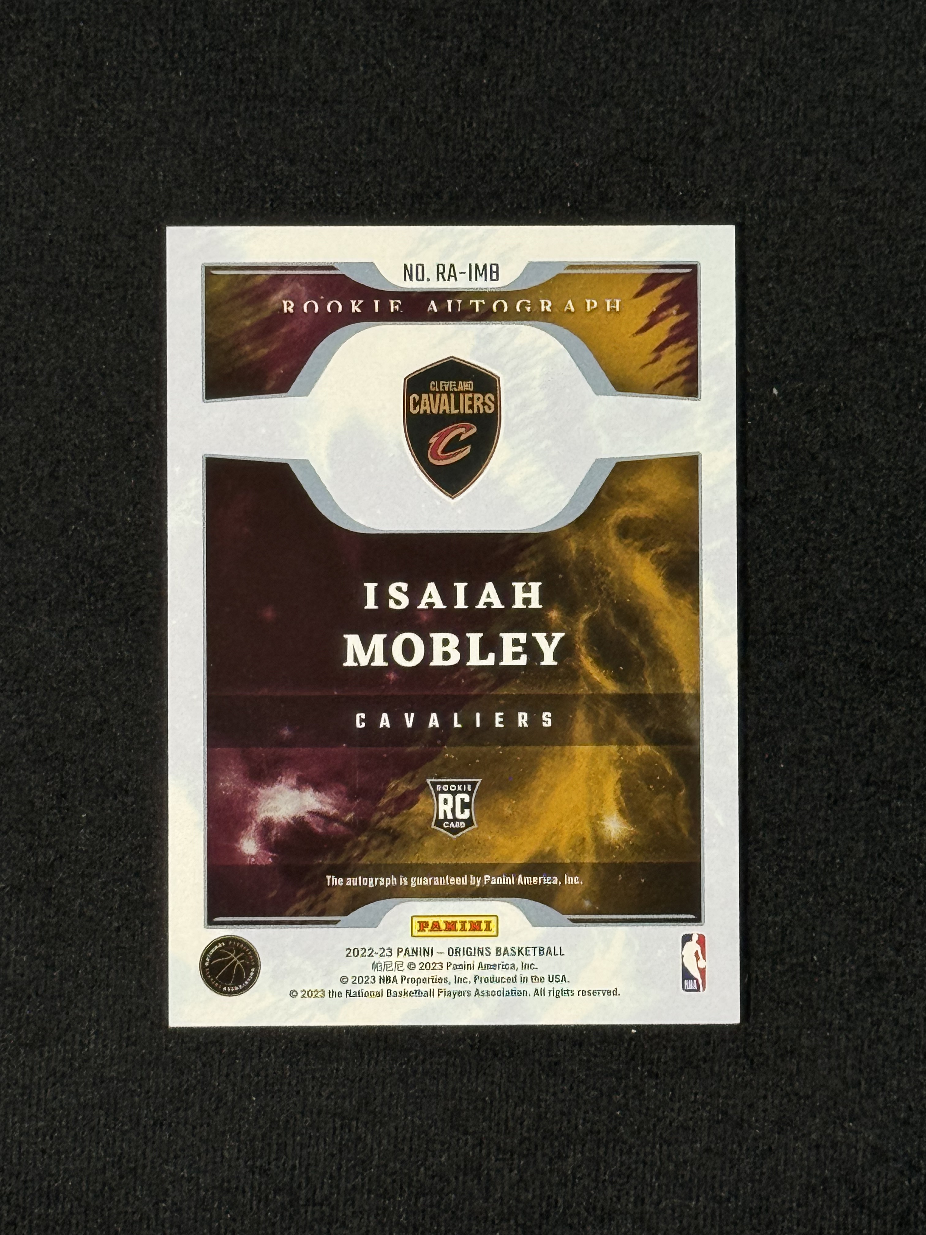 2022-23 Panini Origins Isaiah Mobley RC 【扎克代卖】起源 卡签 以赛亚 莫布里 莫布利 实卡好看 瑕疵如图 福盒 猪脚饭