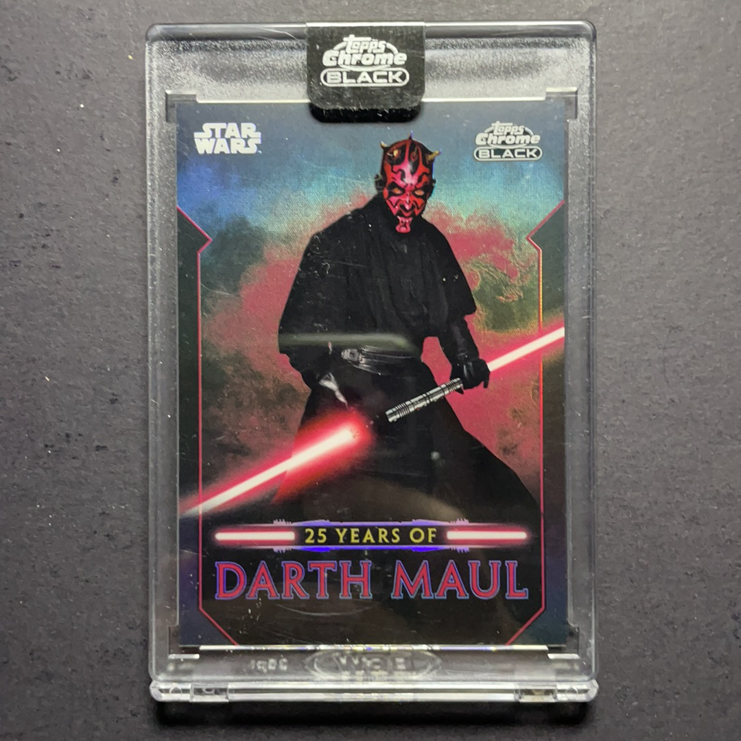 2025 Topps Star Wars 星球大战 达斯摩尔25周年纪念特卡 比例插放原封砖特卡 序号如图2 2024 Topps Chrome星战影视Black黑盒系列