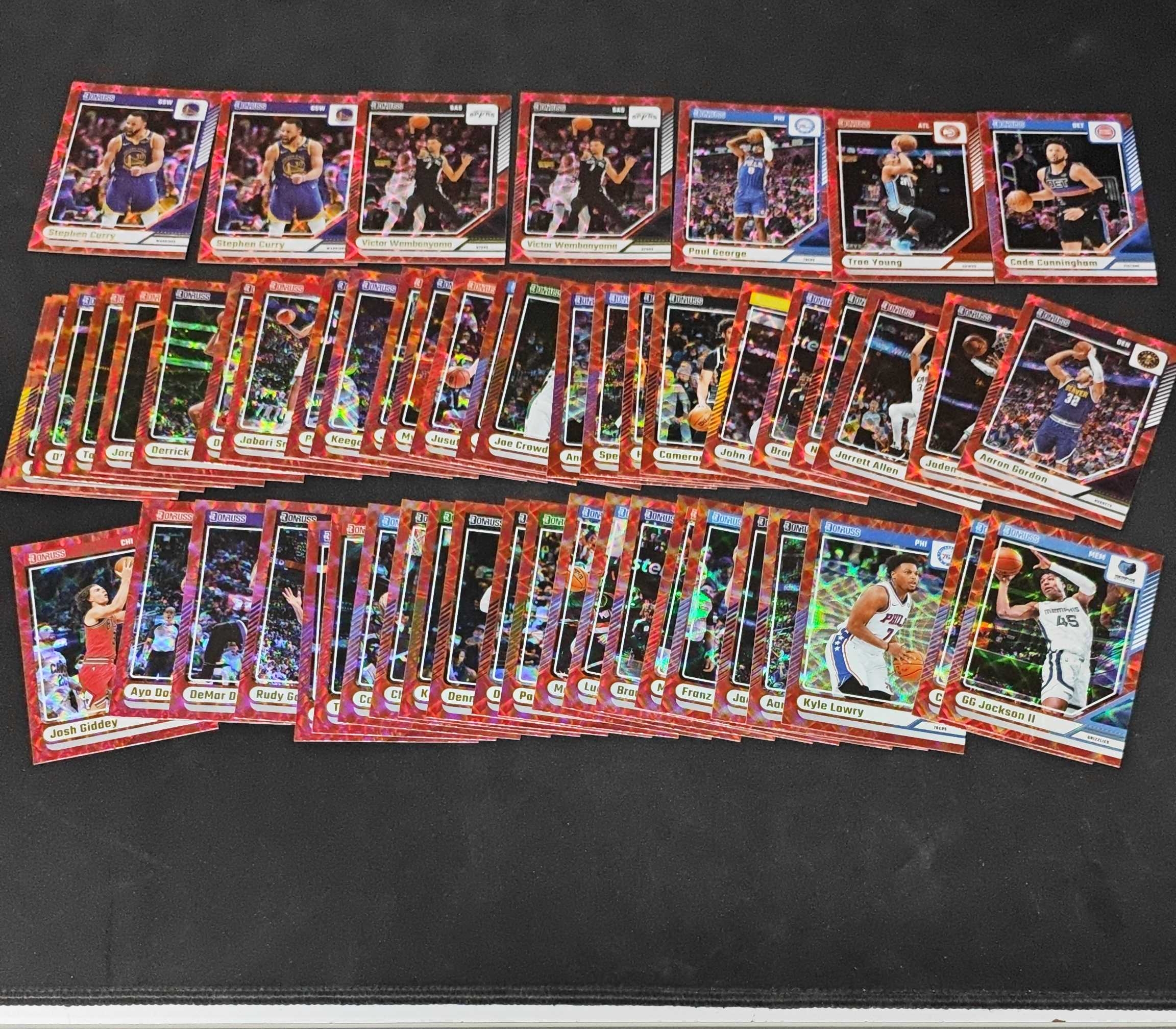 2024-25 Panini Donruss Stephen Curry 【SC拍卖】杜蕾斯 库里 文班亚马 特雷杨 泡椒 斜网折 lot 收藏必备(leung)