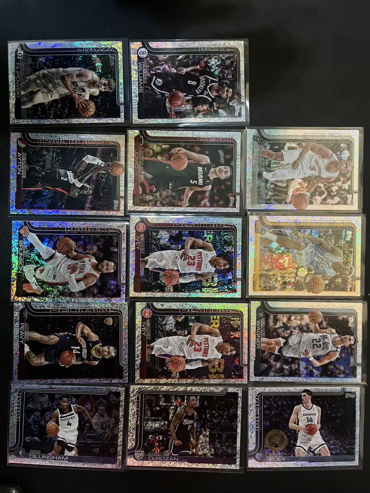 2025 Topps Flagship Chris Paul 克里斯 保罗 卡梅隆 安东尼 扎克 伊迪 杰登 艾维 布伦森 艾顿 碎闪 银闪 折射 14张 卡品如图 龙龙龙