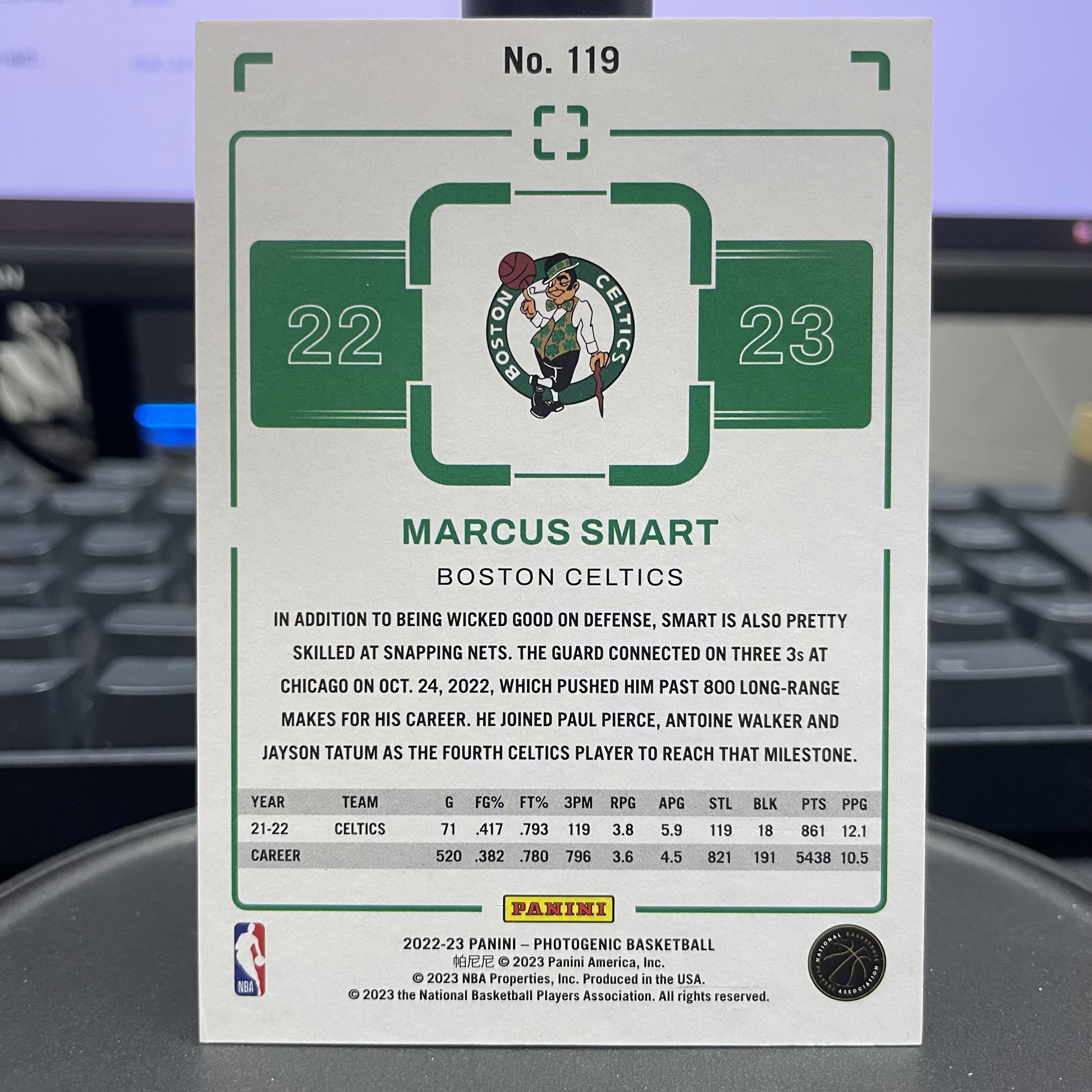 2022-23 Panini Photogenic Marcus Smart 【杰克森拍卖】马库斯 斯玛特 凯尔特人 75编 碎冰折 雕哥