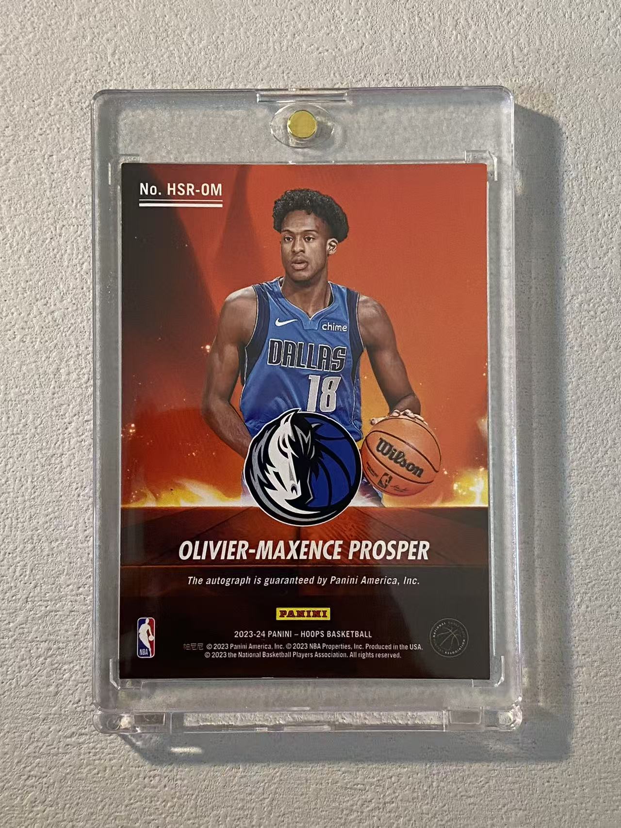 2023-24 Panini Hoops Olivier-Maxence Prosper RC 独行侠 新秀rc 普罗斯珀 签字 hot签 收藏必备