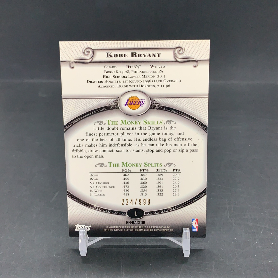 【DC拍卖】11.20. CR7 TOPPS TREASURY 稀有999编折射平行 经典老特 实卡美如画 kobe 名人堂传奇巨星 湖人王朝领军人物 黑曼巴 科比 布莱恩特