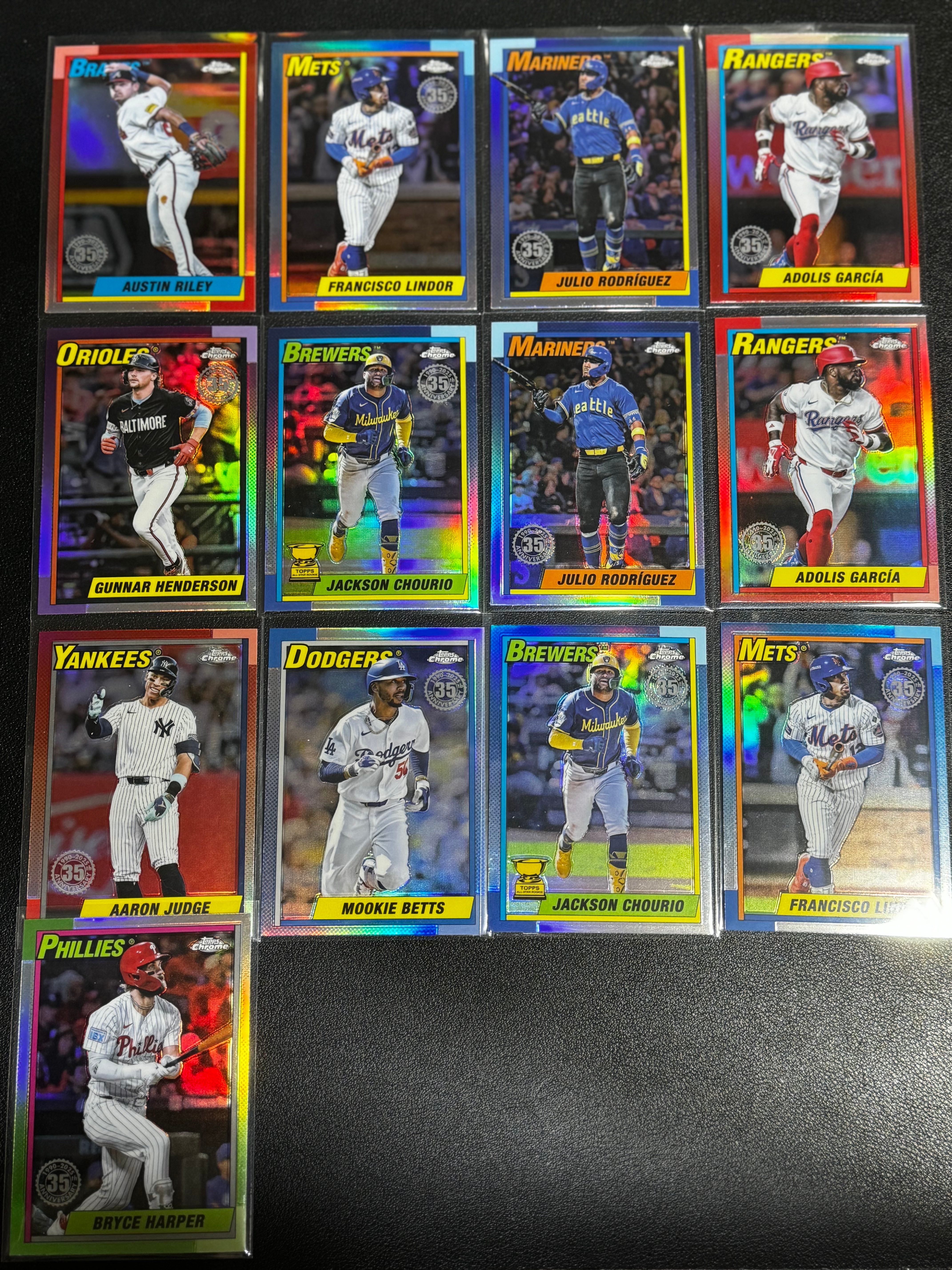 2025 Topps Chrome MLB 棒球大联盟 银折 阿隆・贾奇 Aaron Judge 阿多利斯・加西亚 Adolis Garcia 穆基・贝茨 Mookie Betts 等 LWDG