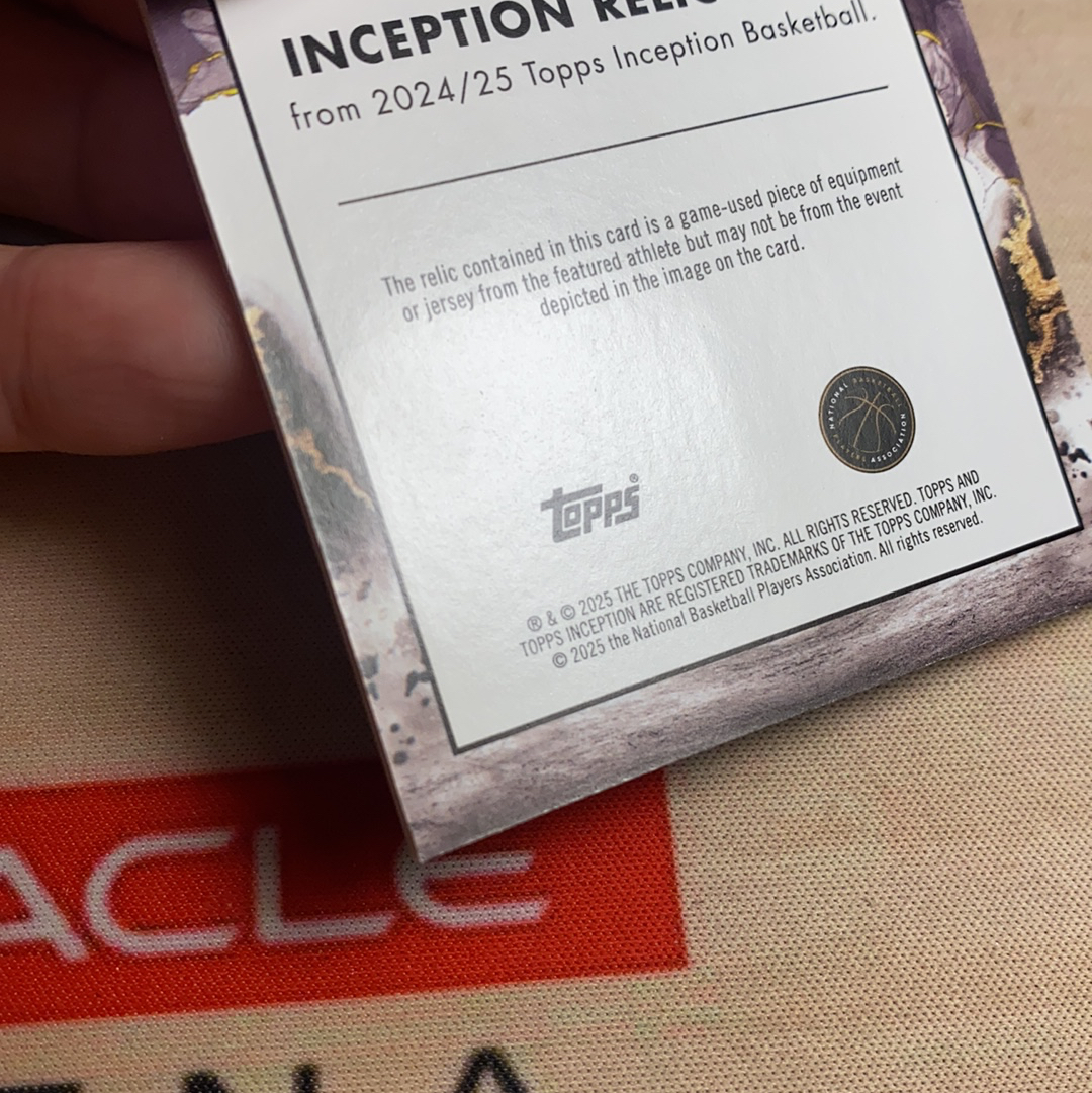 2024-25 Topps inception James Harden 詹姆斯 哈登 落场亲穿球衣 切割物料 盗梦空间 卡品如图 凑套必备