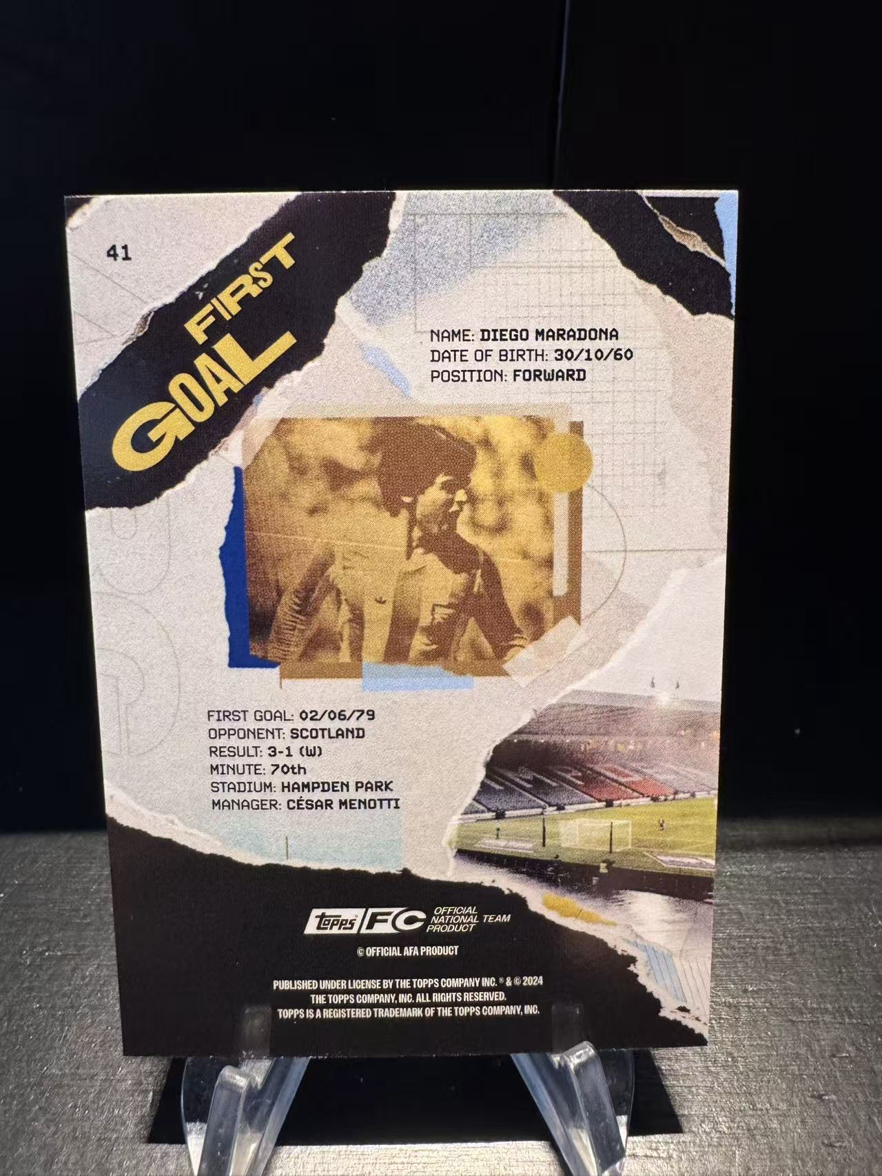 龖2024 Topps team set Diego Maradona 阿根廷teamset 马拉多纳 双头 终结特卡 粉探戈折 95/99编 前世今生 那不勒斯 卡品如图 收藏必备 MJ002D