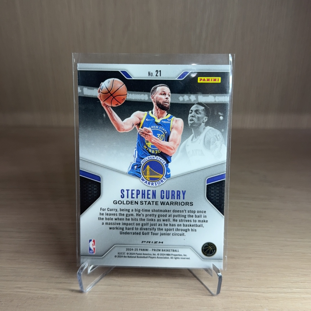 2024-25 Panini Prizm Stephen Curry 【拍卖】 PZ DOMINANCE 统治特卡 勇士 斯蒂芬 库里 银折 卡品如图 值得收藏!!