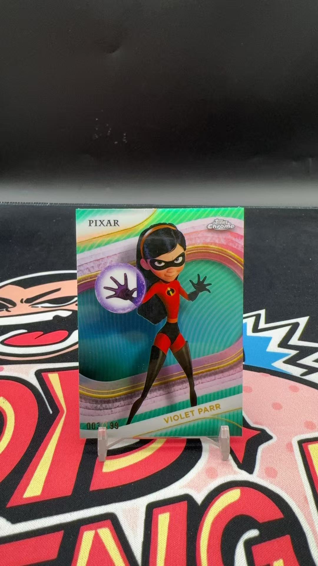 【玩具坑】2025 Topps Disney Chrome 迪士尼 TC系列 base 淡绿折 199编 #152 violet parr