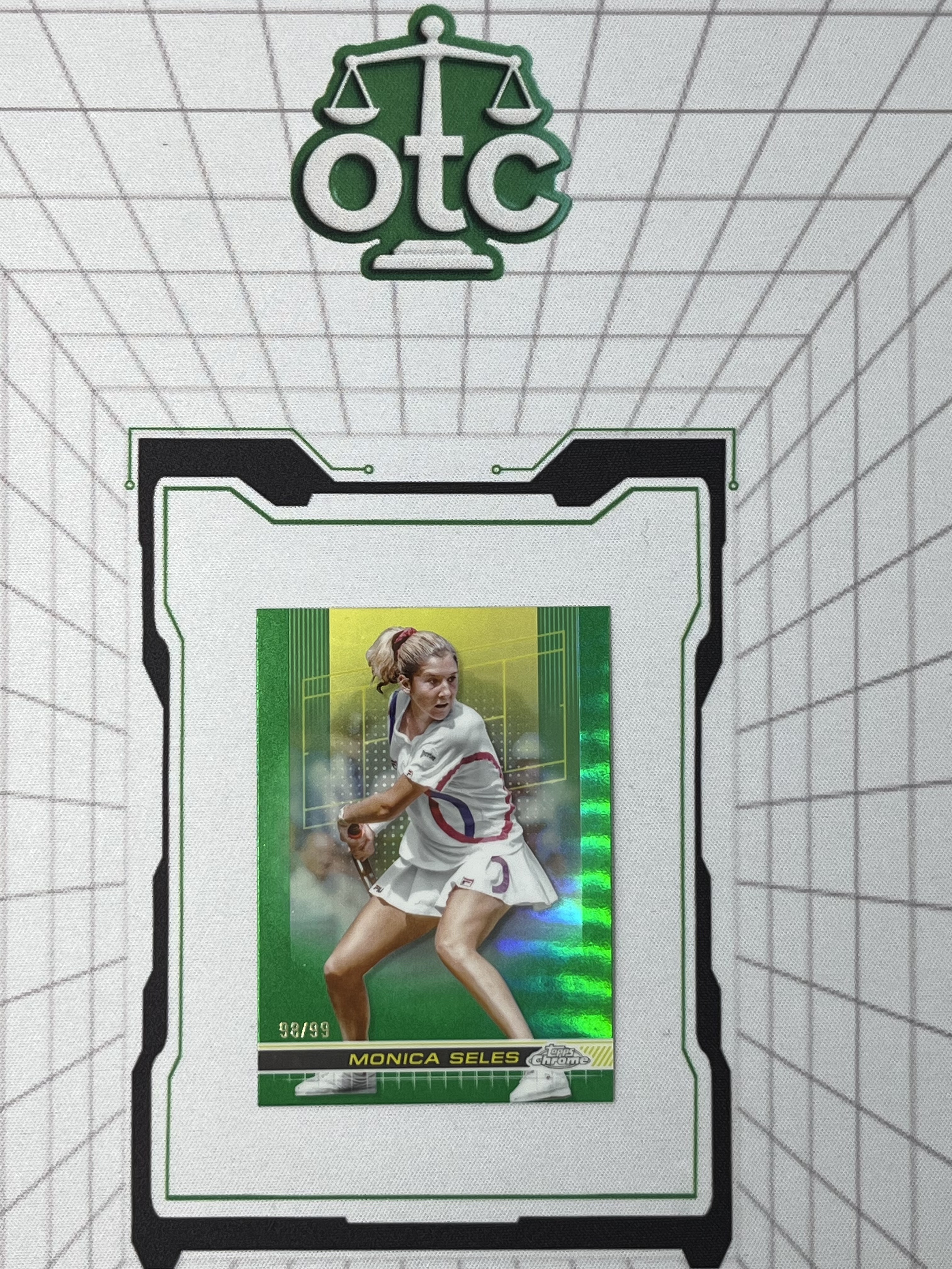 2024 Topps Chrome Monica Seles 【盎司收藏】网球 莫妮卡·塞莱斯 美国前女子职业网球运动员 入选国际网球名人堂 99编 绿折 JJ27