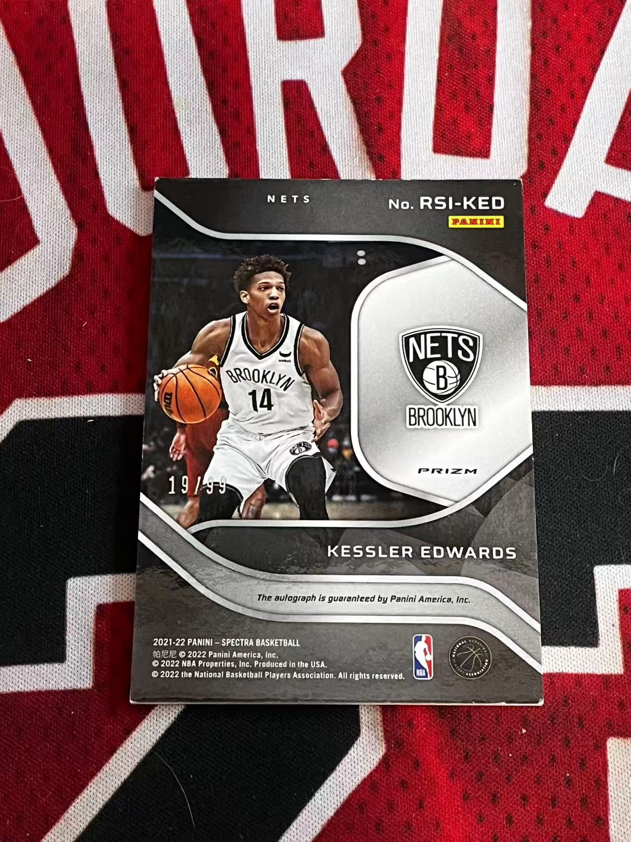 【接寄拍费率低至5%含卡淘手续费】2021-22 PANINI SPECTRA 光谱系列 篮网 新秀RC 凯斯勒爱德华兹 99编 签字卡 RADIANT签 银折 折射 专收凑套必备【烂臭嘴拍卖】