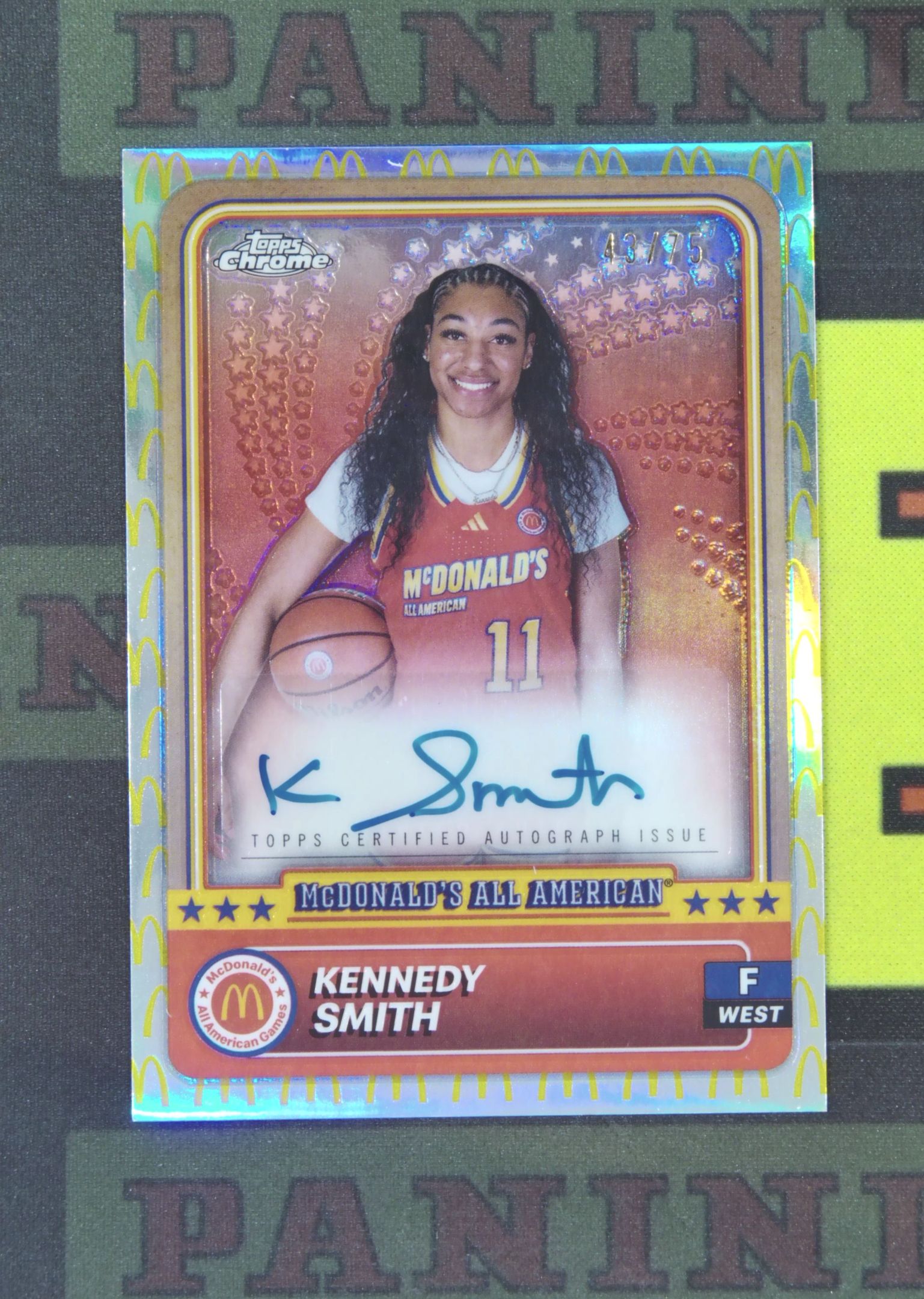 2024 Topps McDonald's Kennedy Smith Nirvana Project 肯尼迪 史密斯 女篮 高中 43/75 签字 麦当劳折 折射 麦当劳 卡品如图 zz001