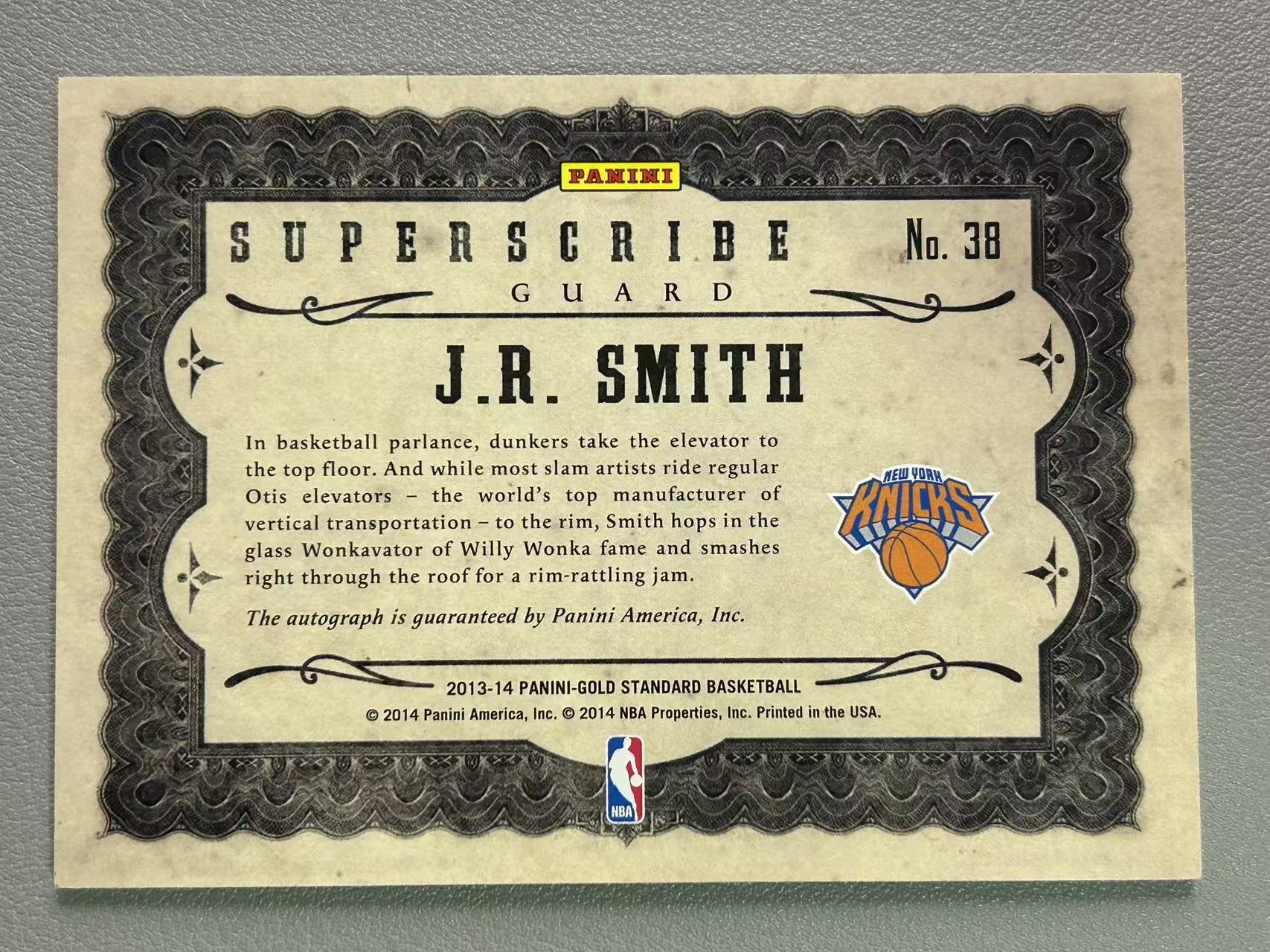 【阿泽代卖】2013-14 Panini Gold Standard 金砖 JR Smith 尼克斯 Jr 史密斯 神经刀 签字 卡签 /99编 折射 银折 选图巨帅 卡品如图 介意勿拍-zz