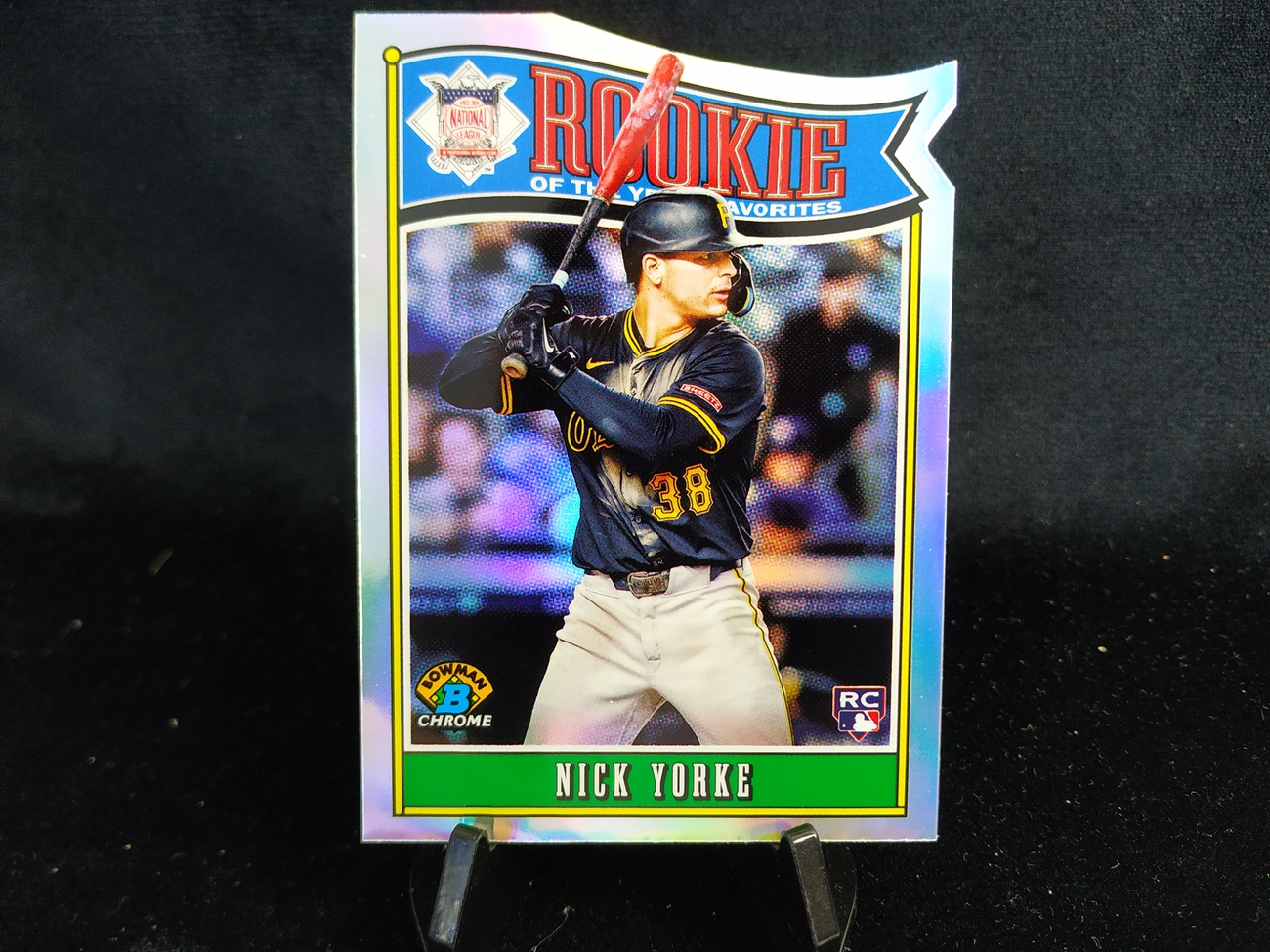 11-8 wdhk 191 【钢蛋儿拍卖】 Topps 2025 Bowman Chrome 匹兹堡海盗 RC 新秀 rookie of the year 年度最佳新秀 银折 尼克 约克 Nick Yorke 卡品如图