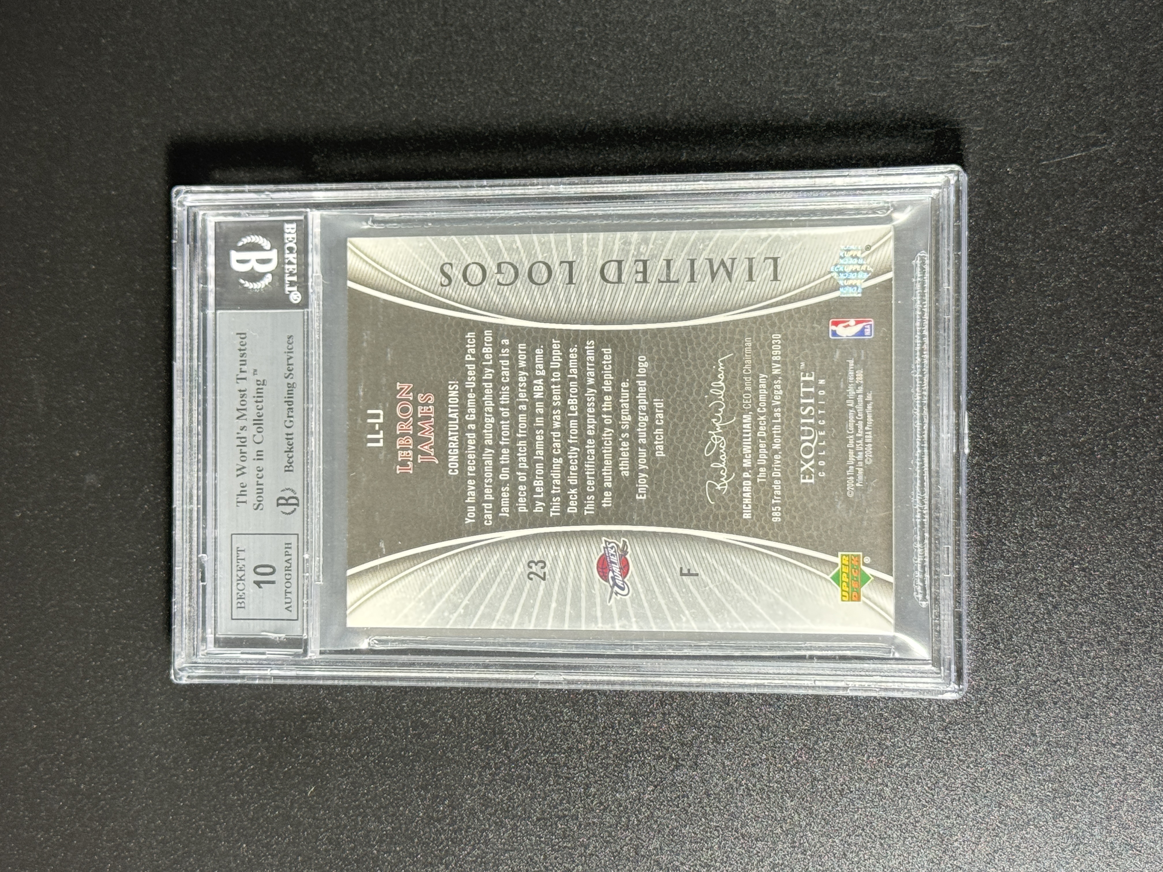 【喷子拍卖】2005-06 UD exquisite LeBron James 木盒 骑士 勒布朗 詹姆斯 LL limited logo 50编 签字 大窗patch 卡签 切割暴力 大hit 专收必备 BGS9/10 送订制壳 RRQ