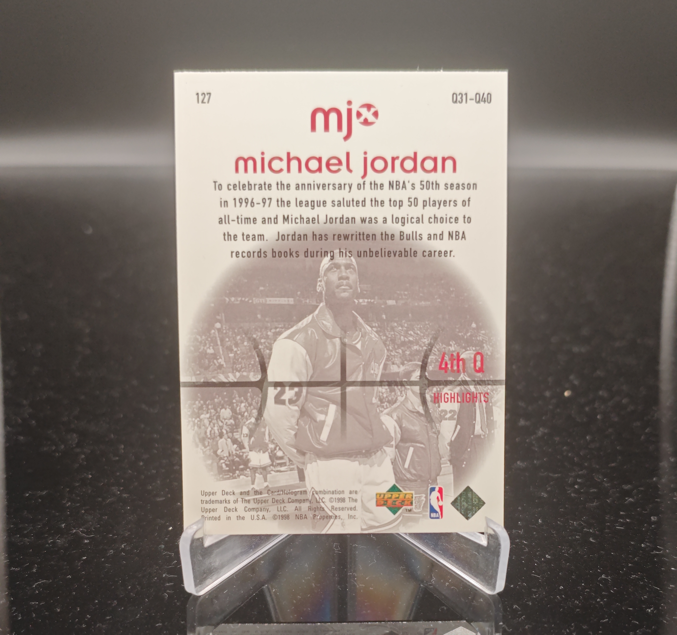 1996-97 Upper Deck MJx Michael Jordan #127 迈克尔 乔丹 篮球之神 GOAT 芝加哥公牛 飞人 卡品如图