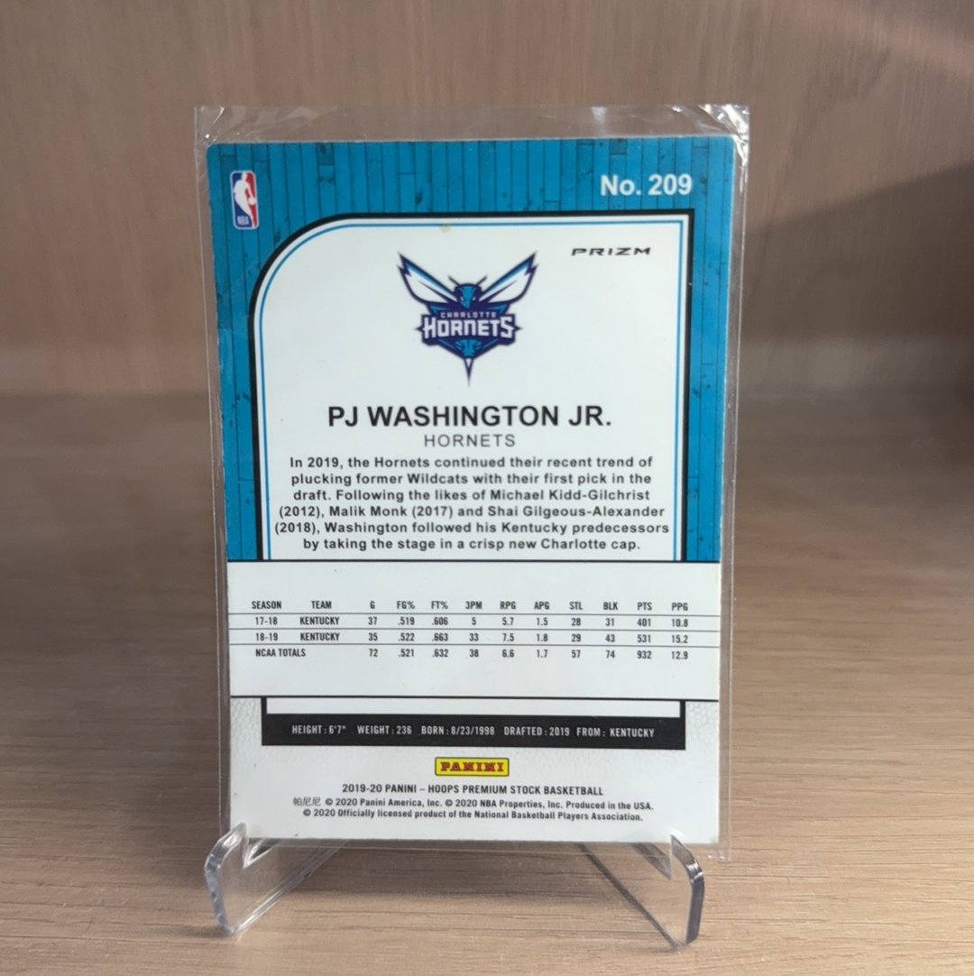 2019-20 Panini NBA Hoops PJ Washington Jr. RC 【免费代卖】黄蜂 新秀 RC PJ 华盛顿 银折 瀑布折 折射 专收必备 值得收藏!!
