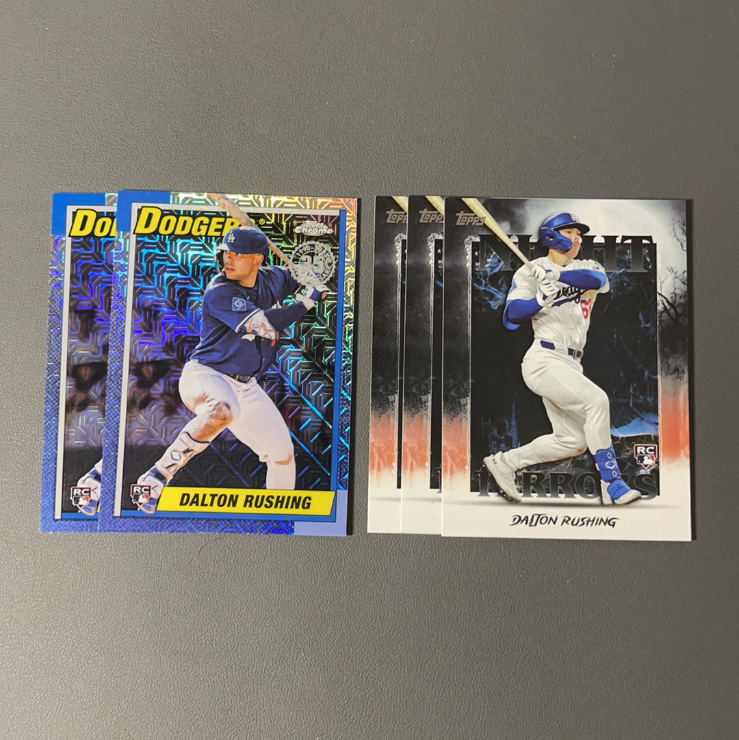 2025 Topps Update Dalton Rushing RC 道奇 新秀 特卡 折射 5张合拍 lot不保卡品 介意勿拍【9527】