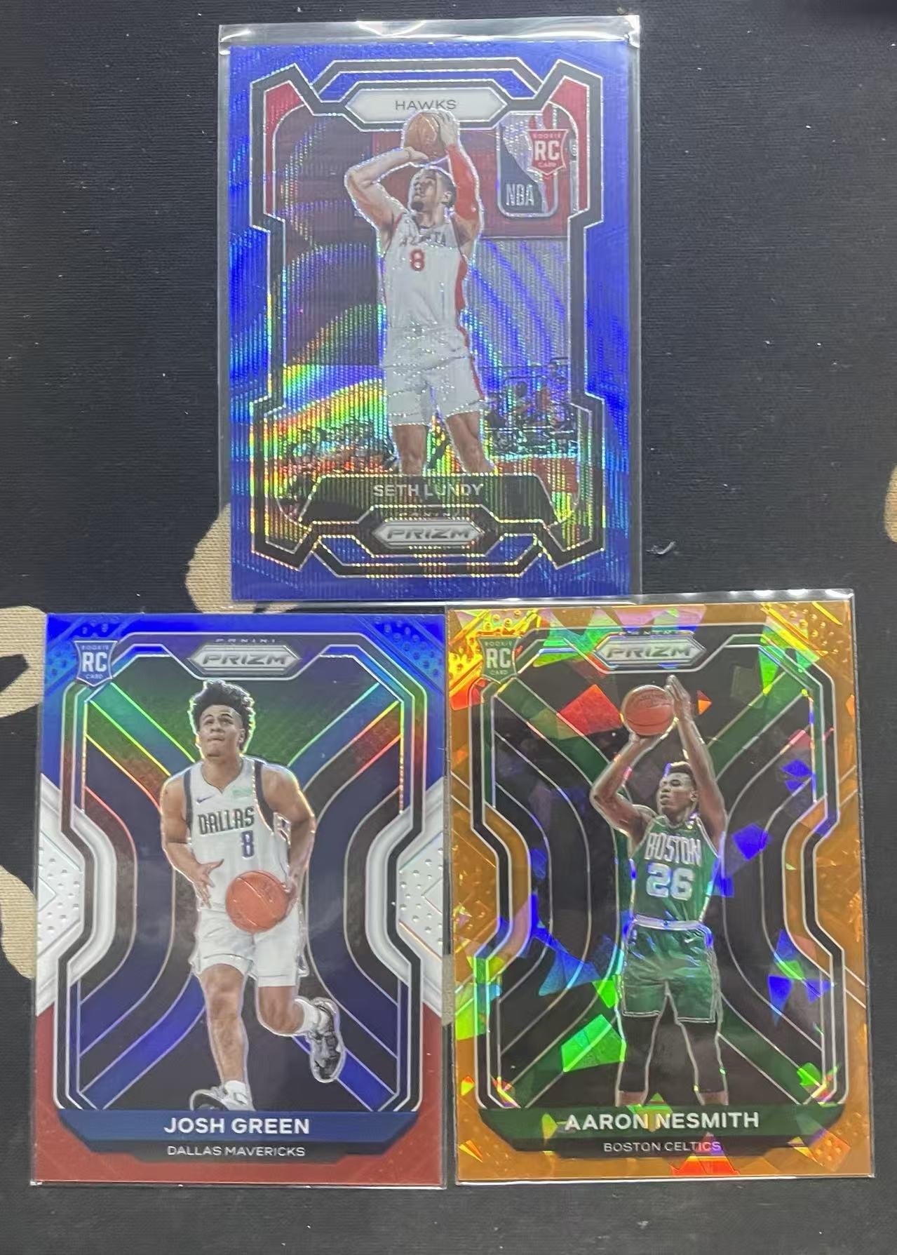 2023-24 Panini Prizm Seth Lundy 塞思·伦迪 蓝波纹 阿隆·内史密斯 橙波纹 约什·格林 三色折 rc 新秀年 折射 打包 适合彩虹 值得收藏(猴子卡社)