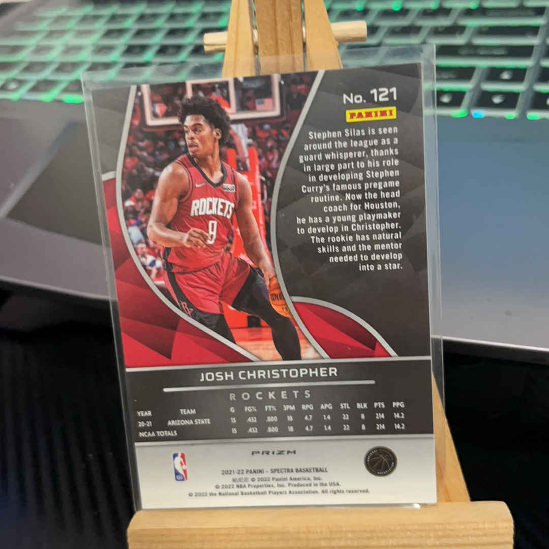 2021-22 Panini Spectra Josh Christopher RC 克里斯托弗 火箭 新秀 折射 光谱 卡品如图 凑图必备 值得收藏