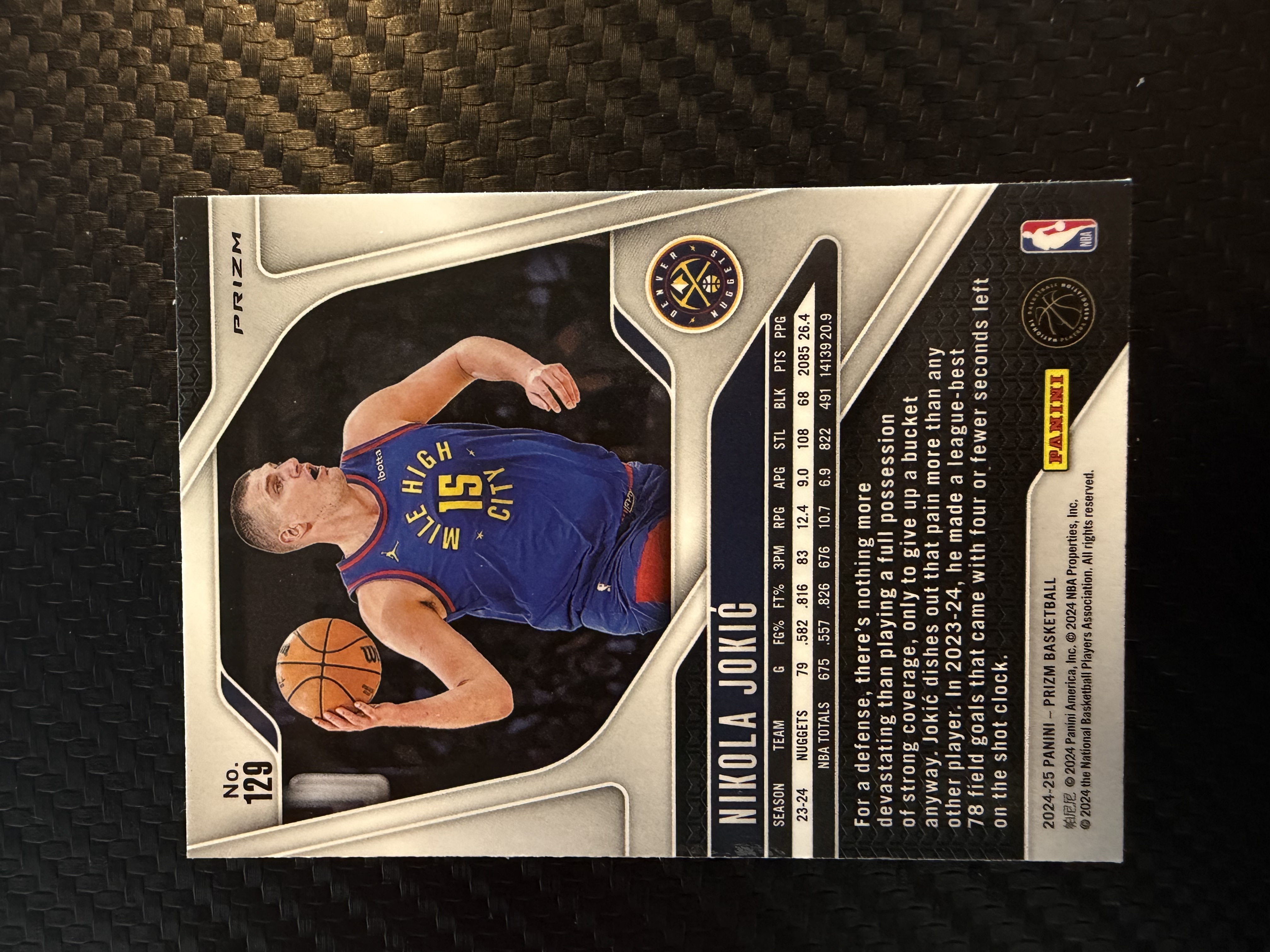 2024-25 Panini Prizm Nikola Jokic 尼古拉 约基奇 约老师 pz disco折射(star)