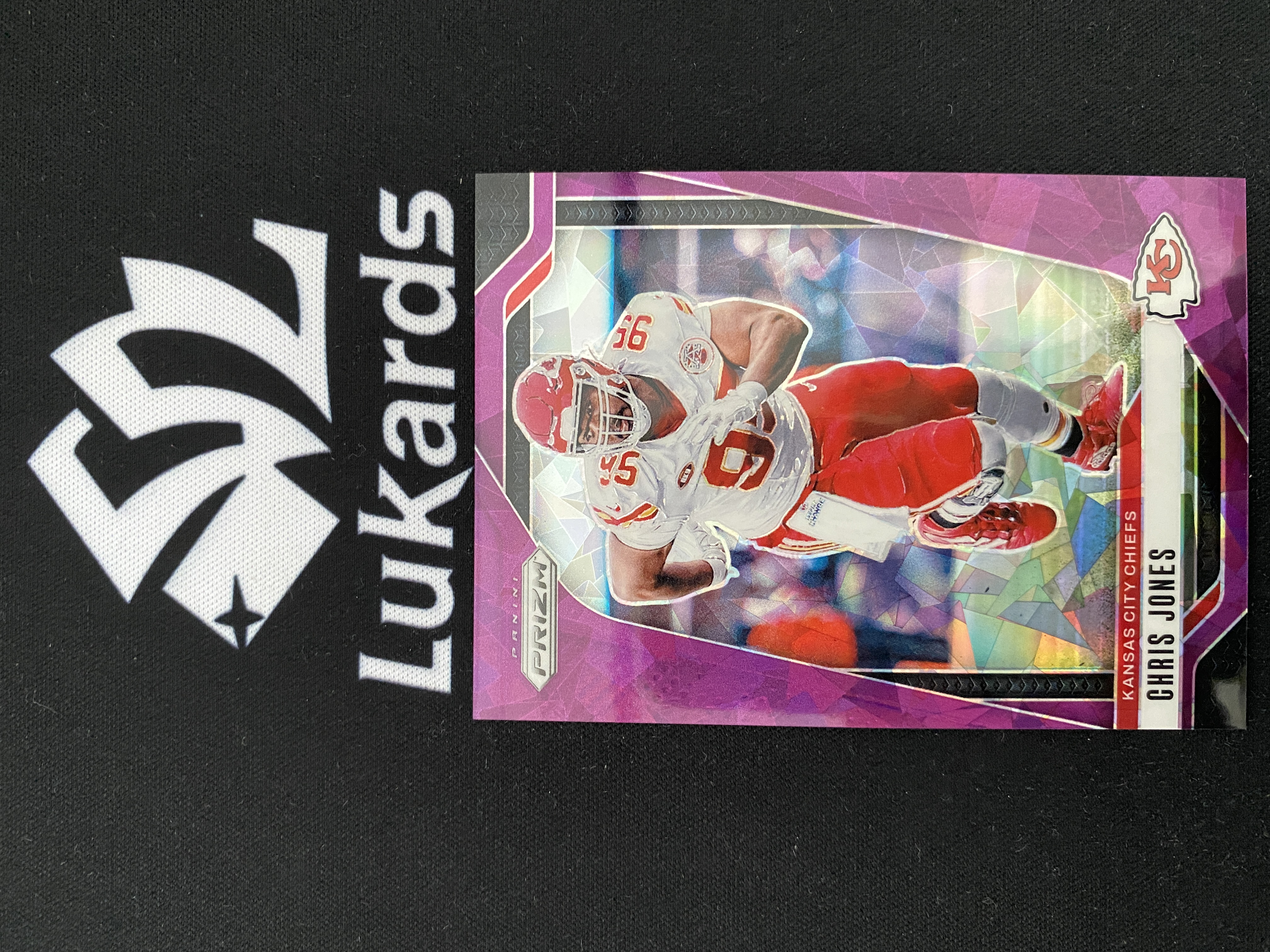 2024 Panini Prizm Chris Jones 【禄卡拍卖】克里斯 琼斯 紫碎冰折 225编 堪萨斯酋长 4.22-米勒-Z02