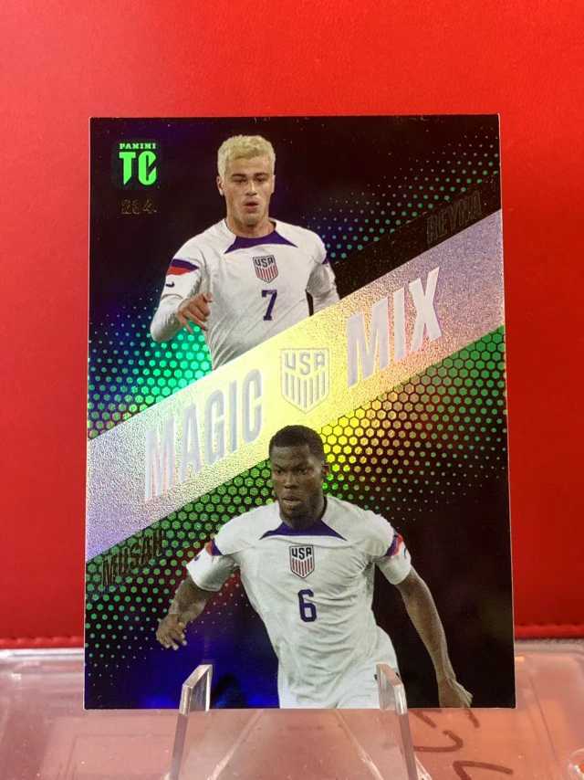 （老末精品代拍) E07 2000 Panini Top Class giovanni reyna 吉奥瓦尼 雷纳 Yunus Musah 尤努斯 穆萨 美国 双人特卡 银折  顺丰寄付