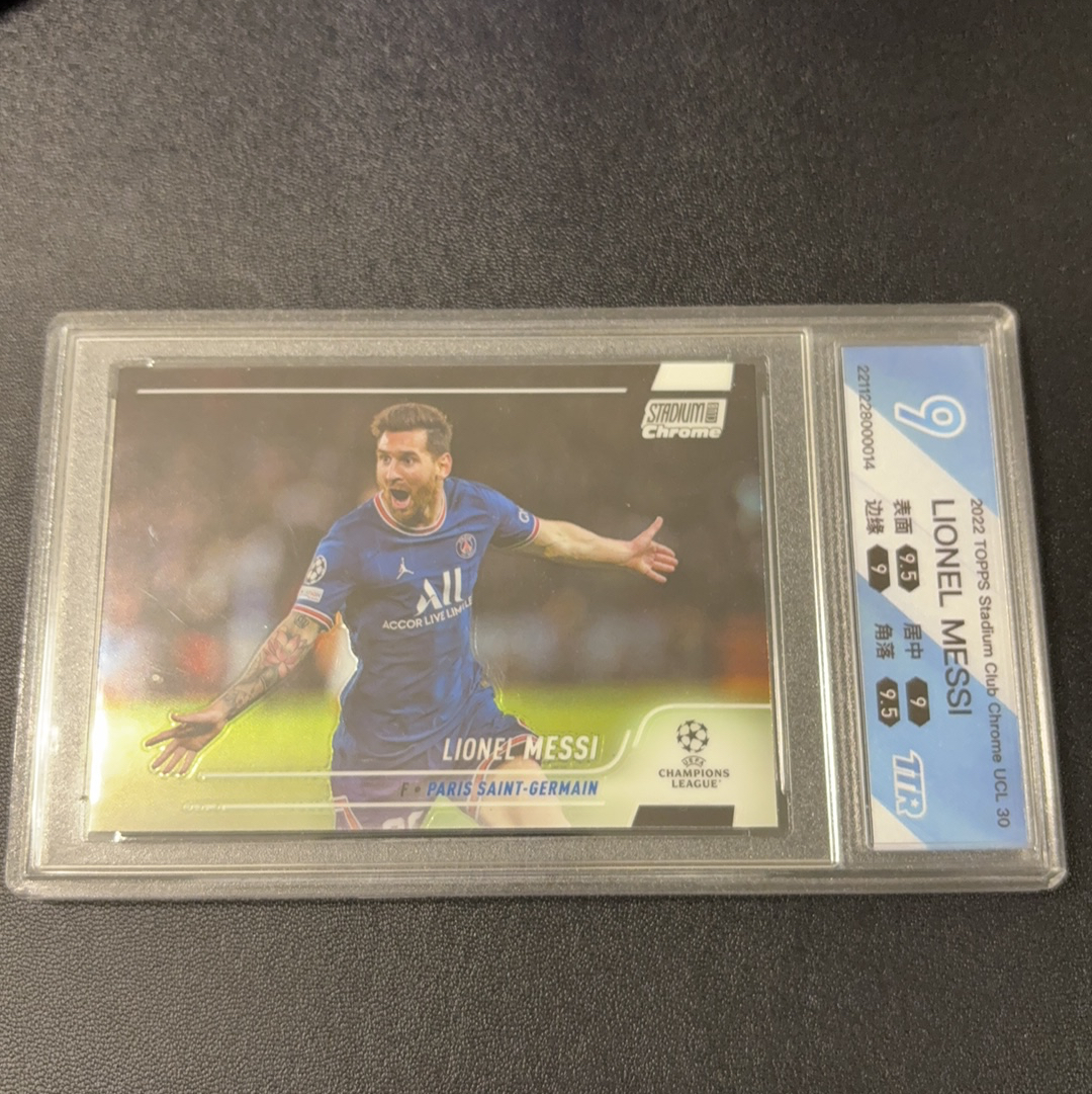 2023 Topps Stadium Club Chrome 竞技场 梅西 梅老板 阿根廷 大巴黎 巴萨 Messi 球王 队长 base ttr9 博p9 巴塞罗那 c罗