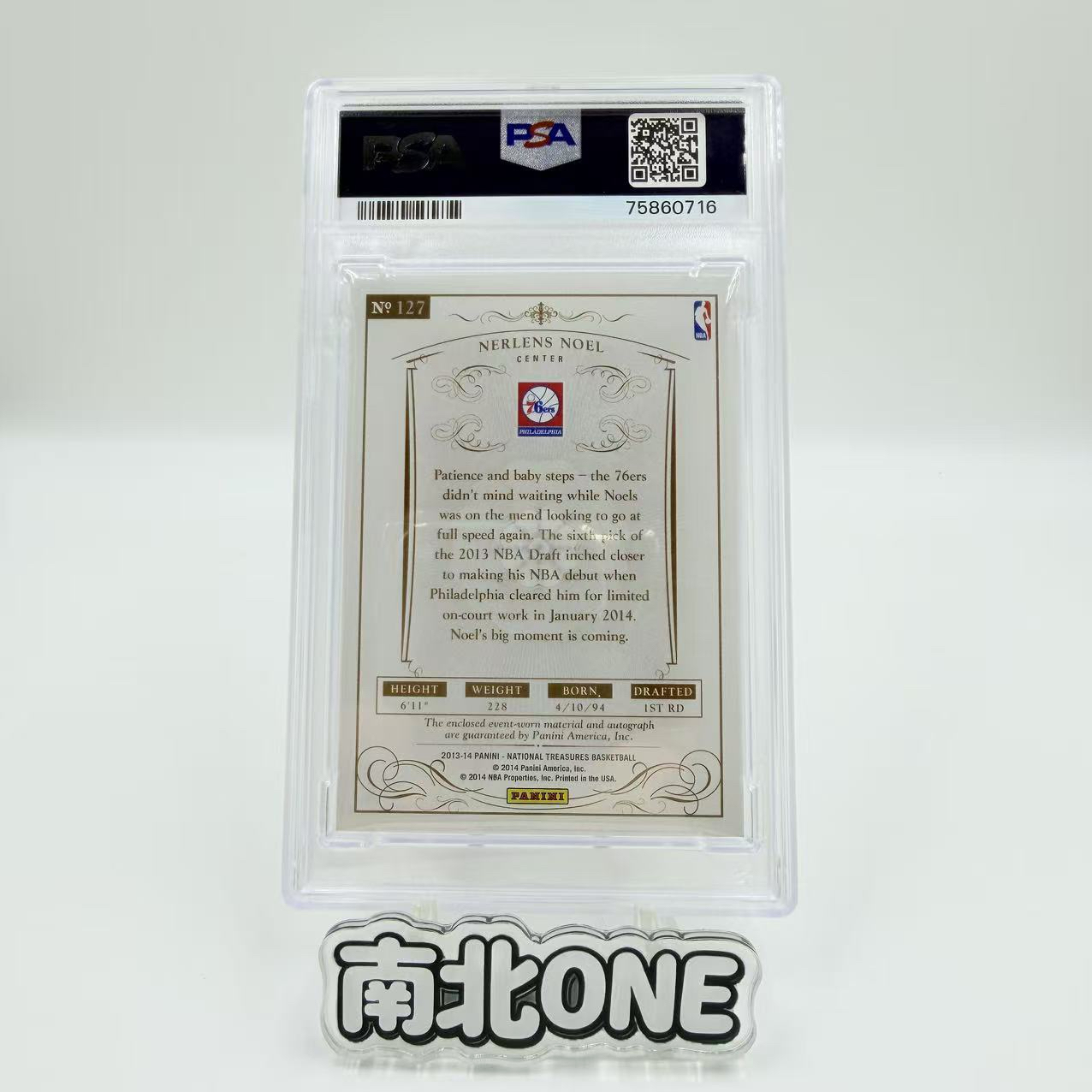 【南北ONE 免手续费】2013-14 Panini NAT Nerlens Noel 诺伦斯诺尔 新秀RC 76人 国宝 5编 RPA 物料暴力patch 签字 卡签 psa 签字10 卡品8ZJ