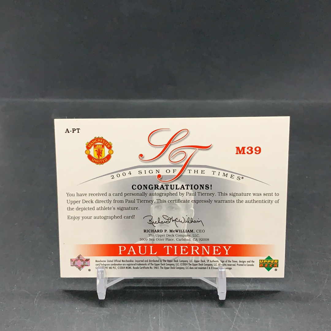 【DC拍卖】11.20. CR7 UD SPA MANCHESTER UNITED 曼联系列 稀有578编SIGN OF THE TIMES签字 曼联队名宿 保罗 蒂尔尼