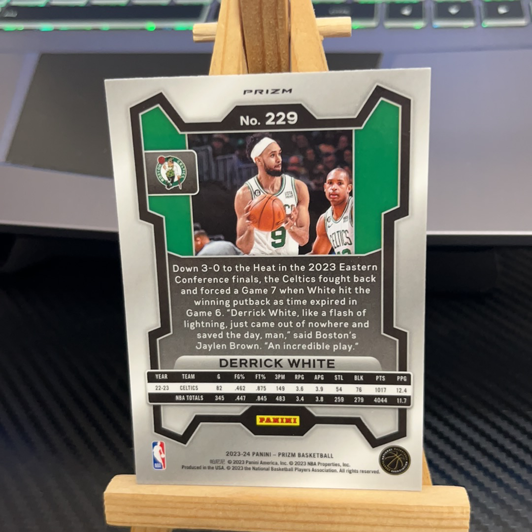 2023-24 Panini Prizm Derrick White 德里克 怀特 凯尔特人 银折 折射 prizm系列 pz 卡品如图 凑图必备 值得收藏!免费代卖!