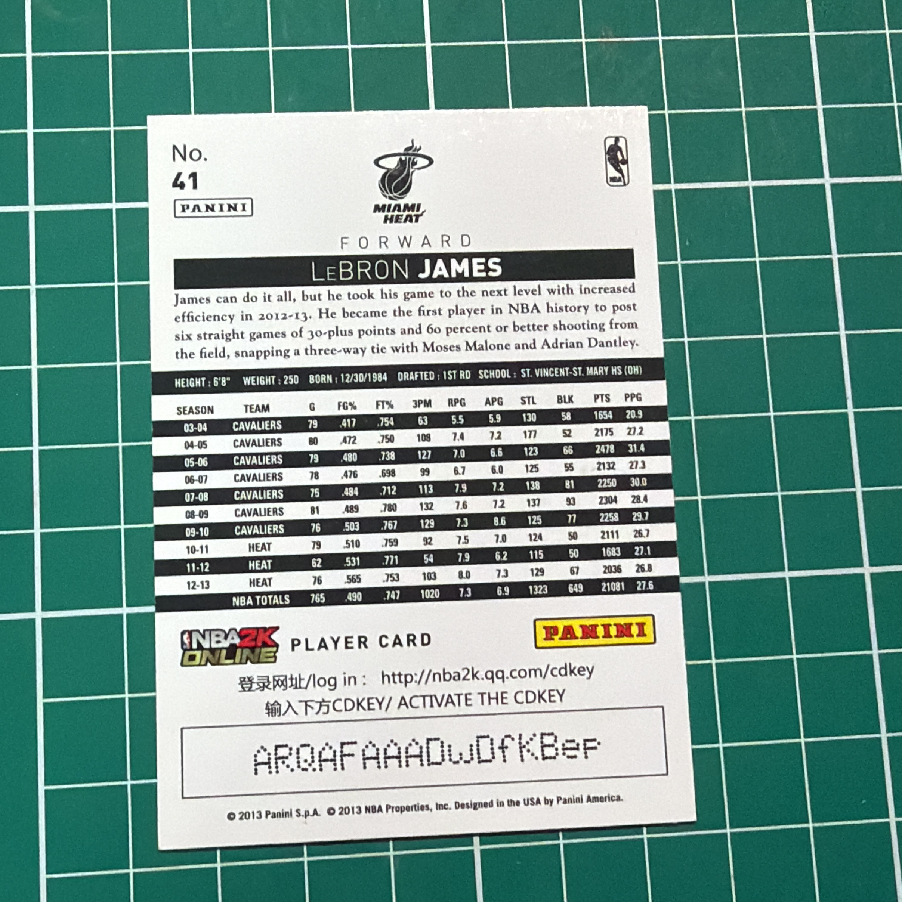 2013-14 Panini Americana LeBron James S.p.a. 勒布朗詹姆斯 小皇帝 LBJ 折射 银折 老北京 总决赛选图 闪卡 特卡 十年老卡 绝版卡 稀有大比例