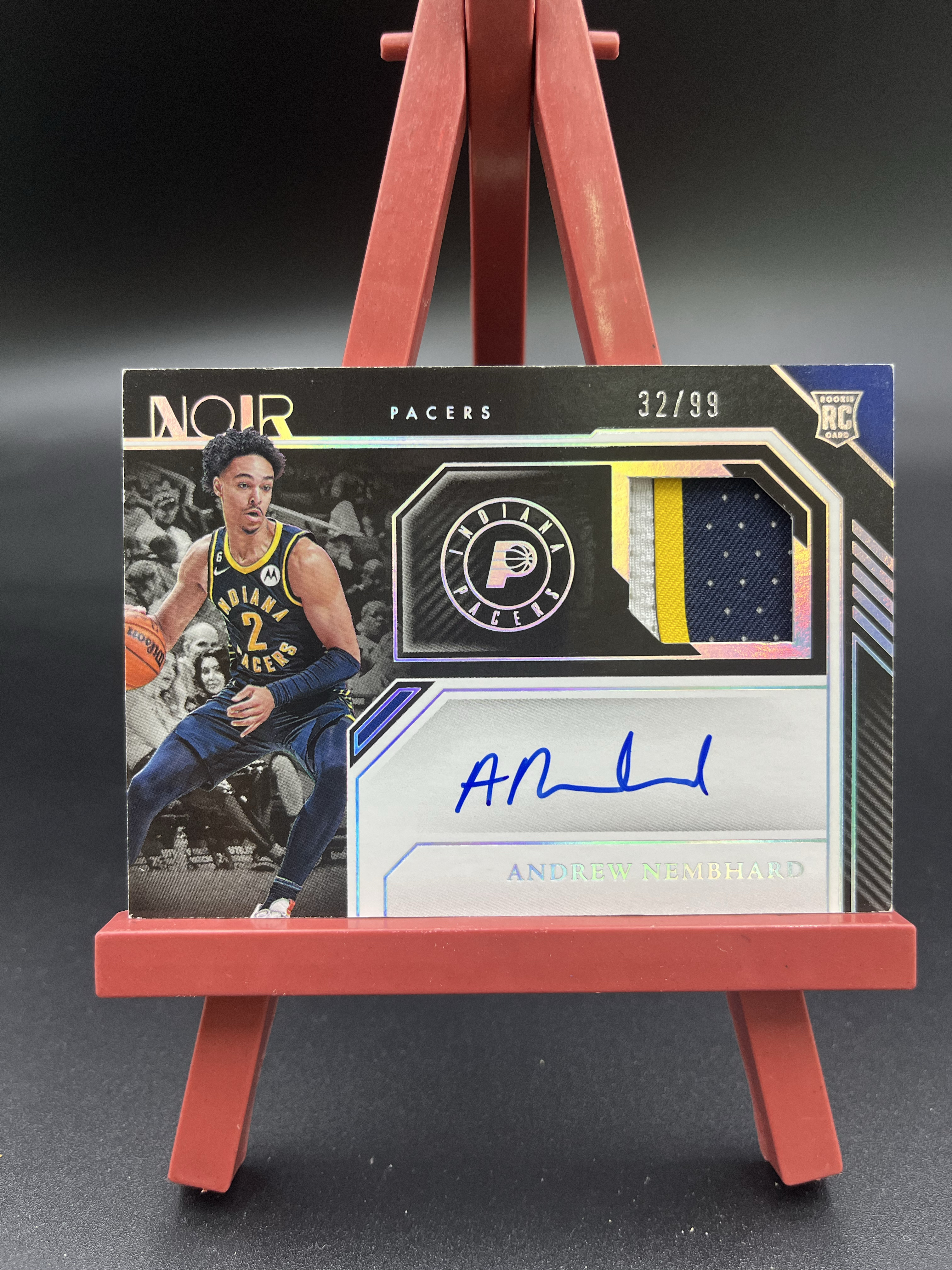 2022-23 Noir Andrew Nembhard 安德鲁 内姆布哈德 新秀RC 步行者 诺尔 32/99编 RPA 三色暴力球衣物料切割 签字 卡签 卡品如图 【优质签字专场】01WZ