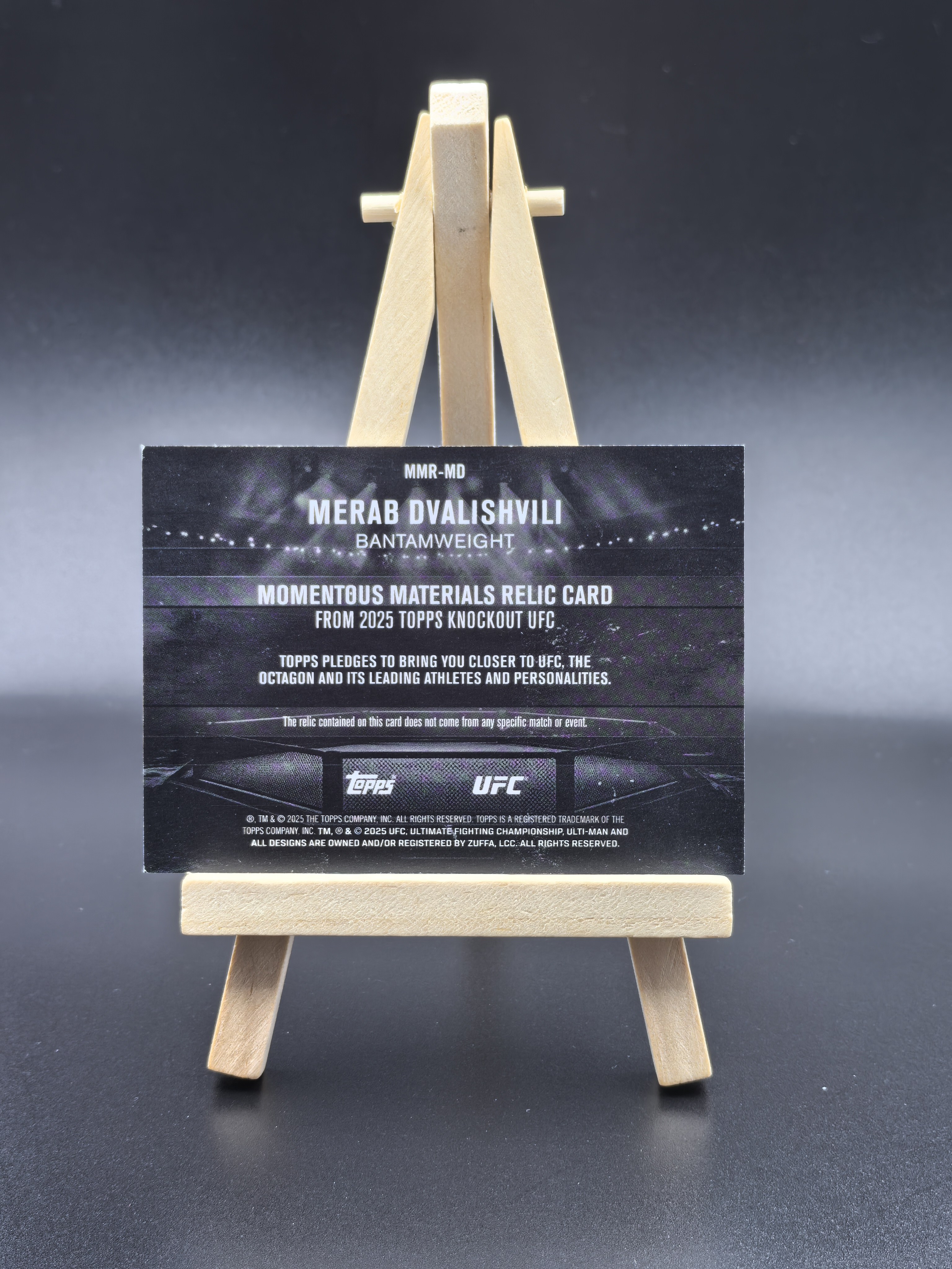 2025 Topps Knockout UFC综合格斗 淘汰盒 Merab Dvalishvili 梅拉布·德瓦利什维利 大窗物料切割 暴力切割 实卡超帅 卡品如图(奶爸)