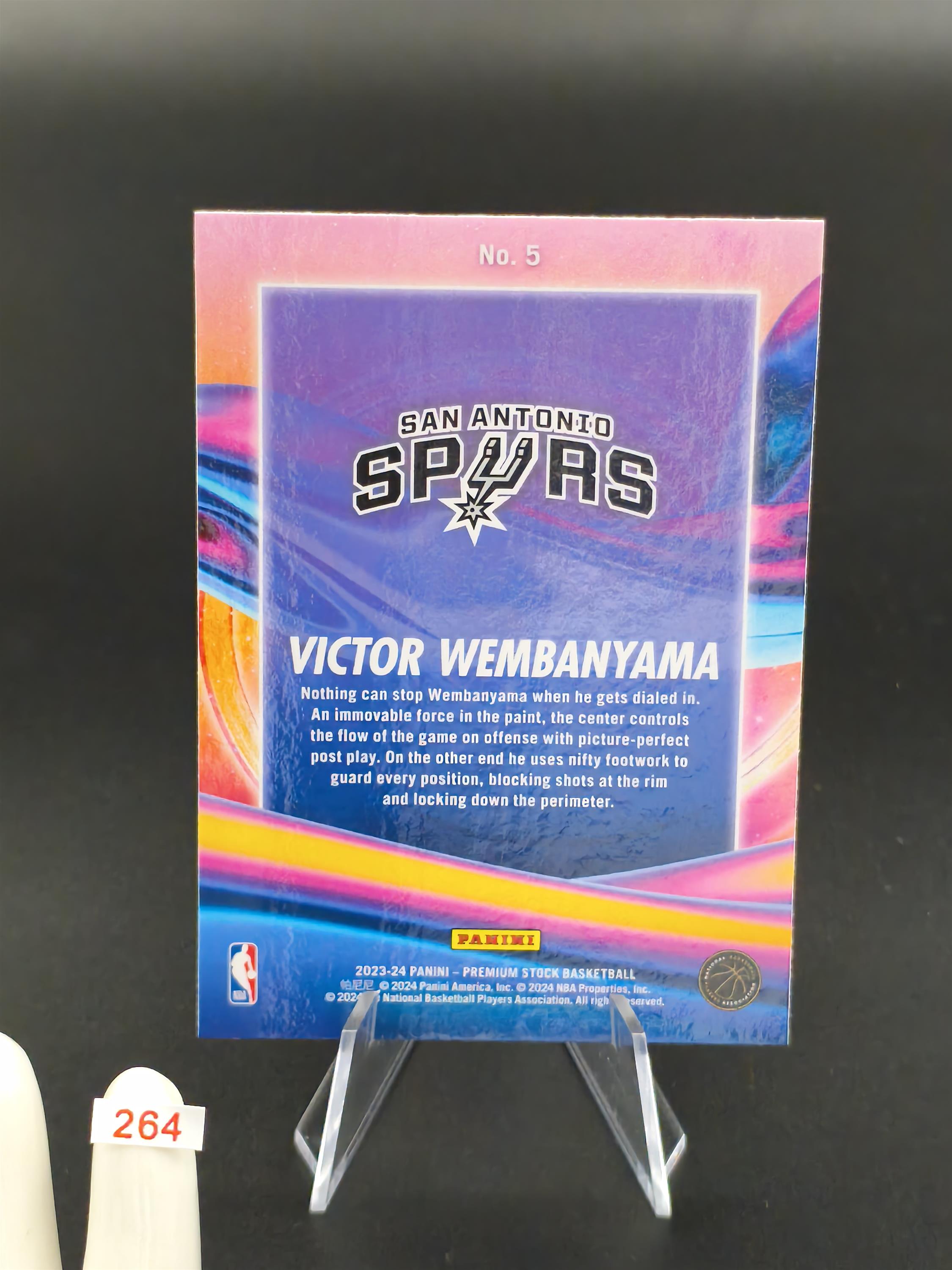 【鹰歌拍卖】维克托·文班亚马 Wembanyama 反重力特卡 RC新秀|2023-24 Panini Hoops Premium Stock 斑马 马刺 状元秀 凑套必备 不保卡品 #keep