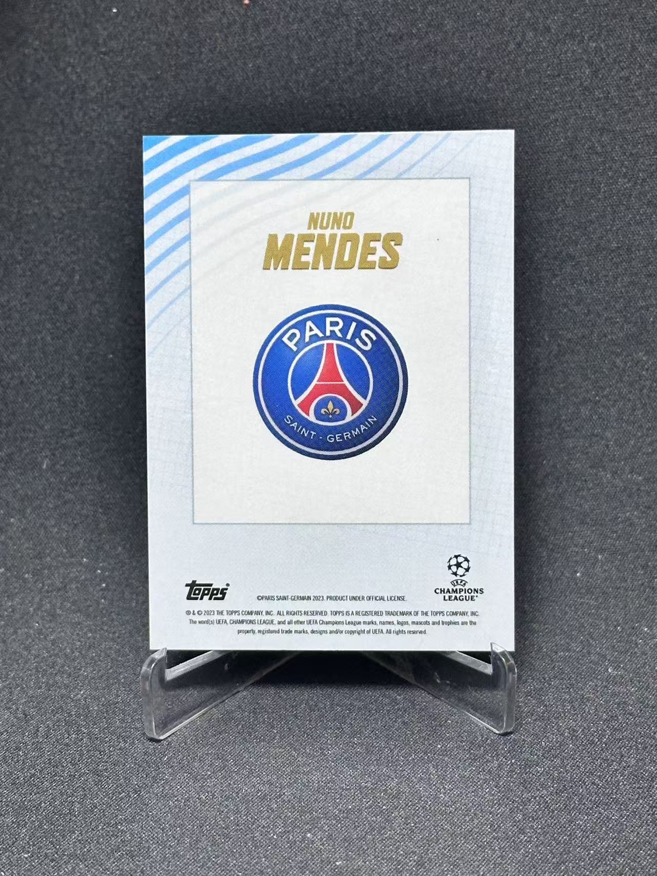 2023 Topps UEFA Champions League Nuno Mendes 【哆哆卡社】努诺·门德斯 49编 低编 大巴黎欧冠 卡品如图
