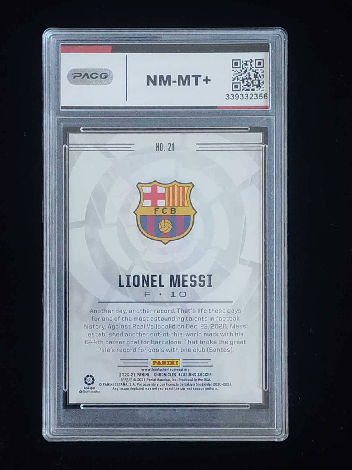 2020-21 Panini Chronicles Lionel Messi 西甲 编年史 阿根廷 巴黎 巴萨 球王 梅西 特卡 卡品如图 收藏必备
