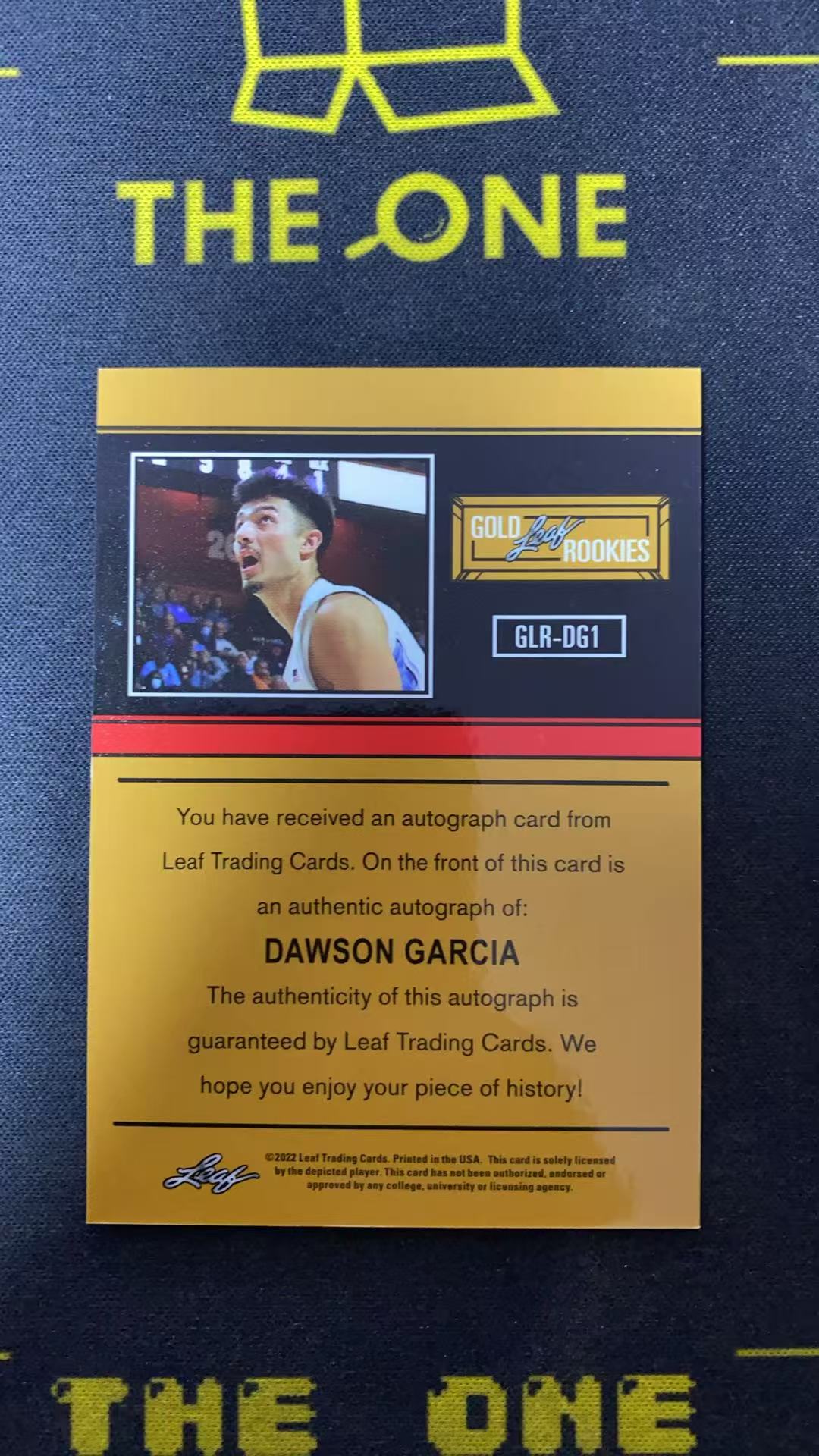 2022 Leaf TRINITY DAWSON GARCIA RC 【TheOne】道森 加西亚 新秀 4/25编 红折 签字 不保卡品【TP】